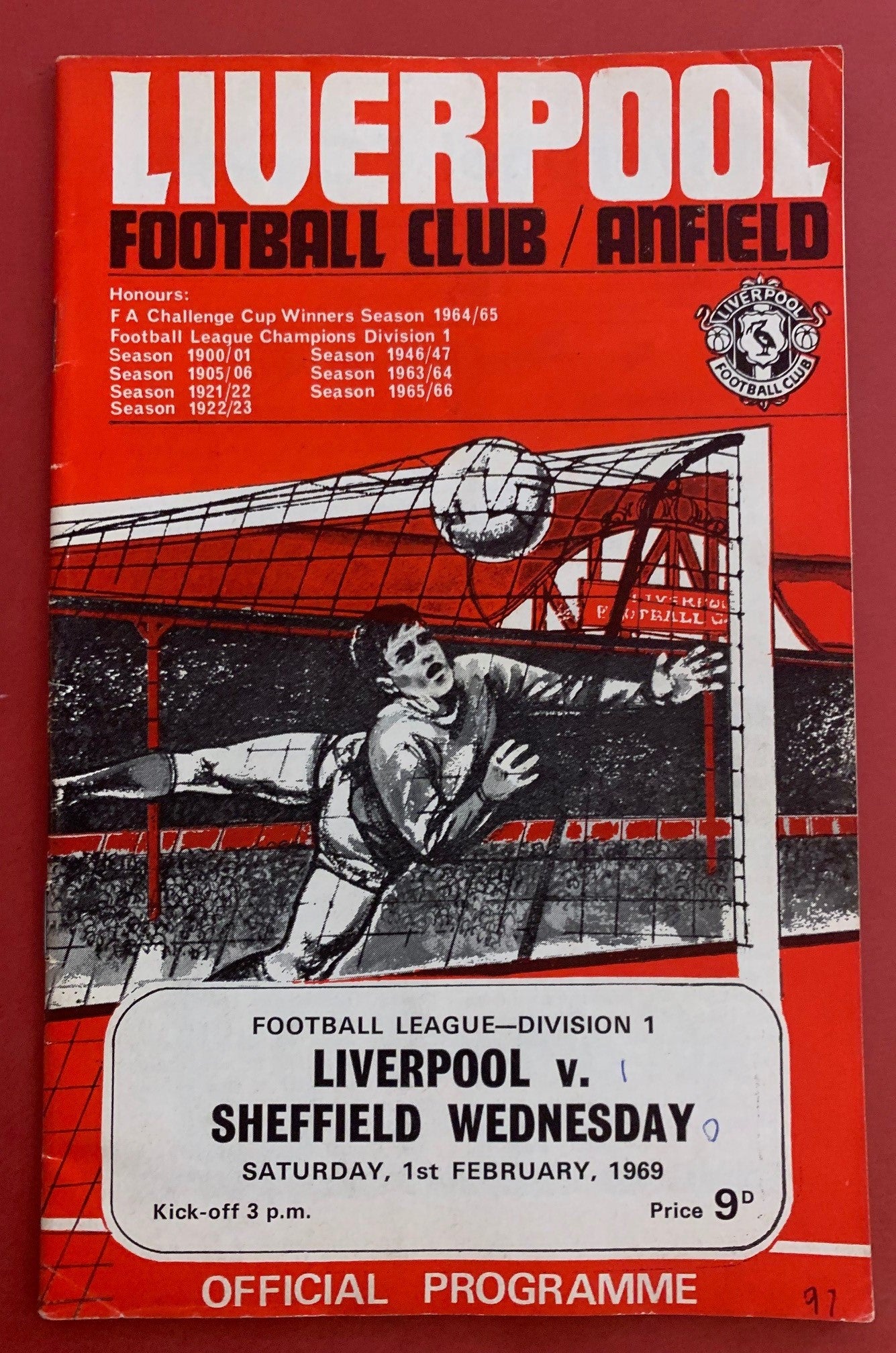 1969-1.2 - LIVERPOOL VS SHEFFIELD WEDNESDAY