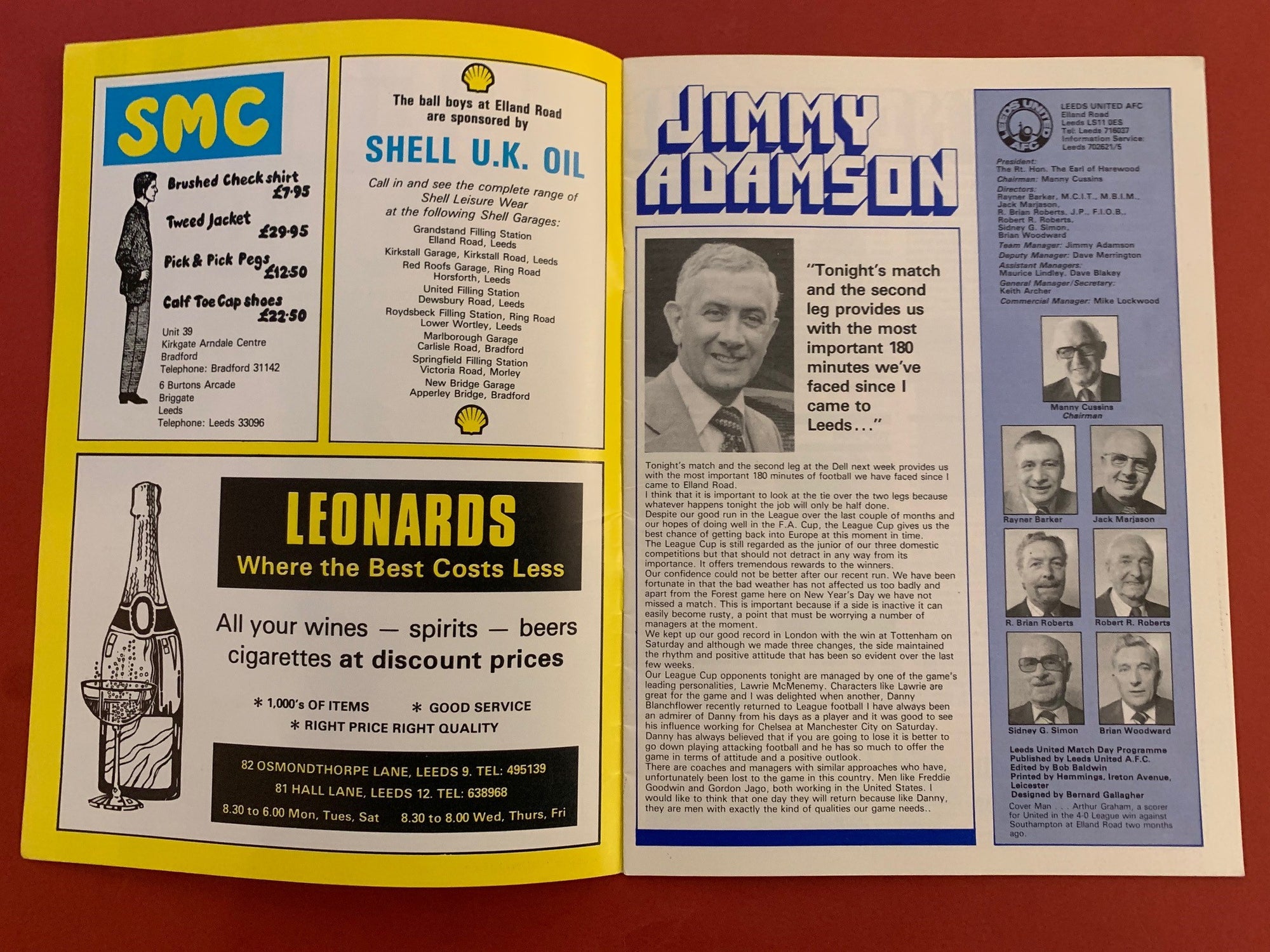 1979-24.1- LEEDS UNITED VS SOUTHAMPTON - LEAGUE CUP SEMI FINAL