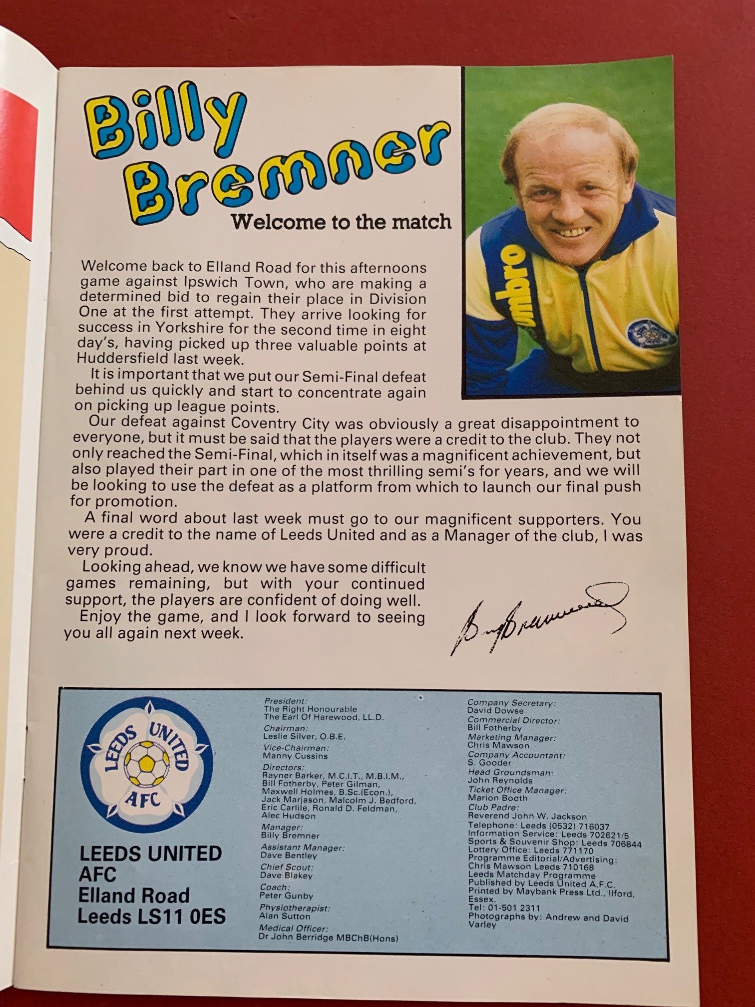 1987-18.4 - LEEDS UNITED VS IPSWICH TOWN