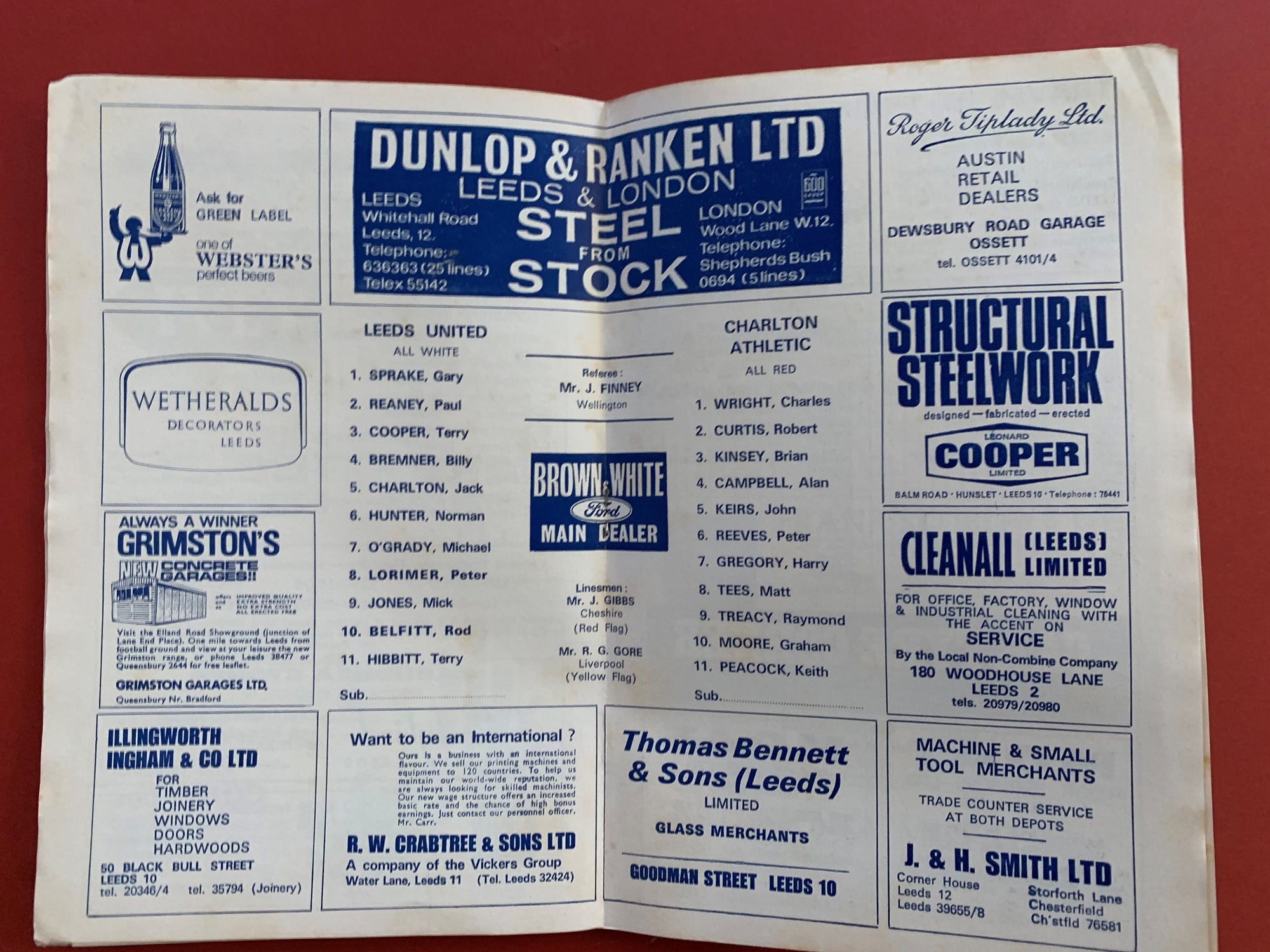 1968-4.9 - LEEDS UNITED VS CHARLTON ATHLETIC