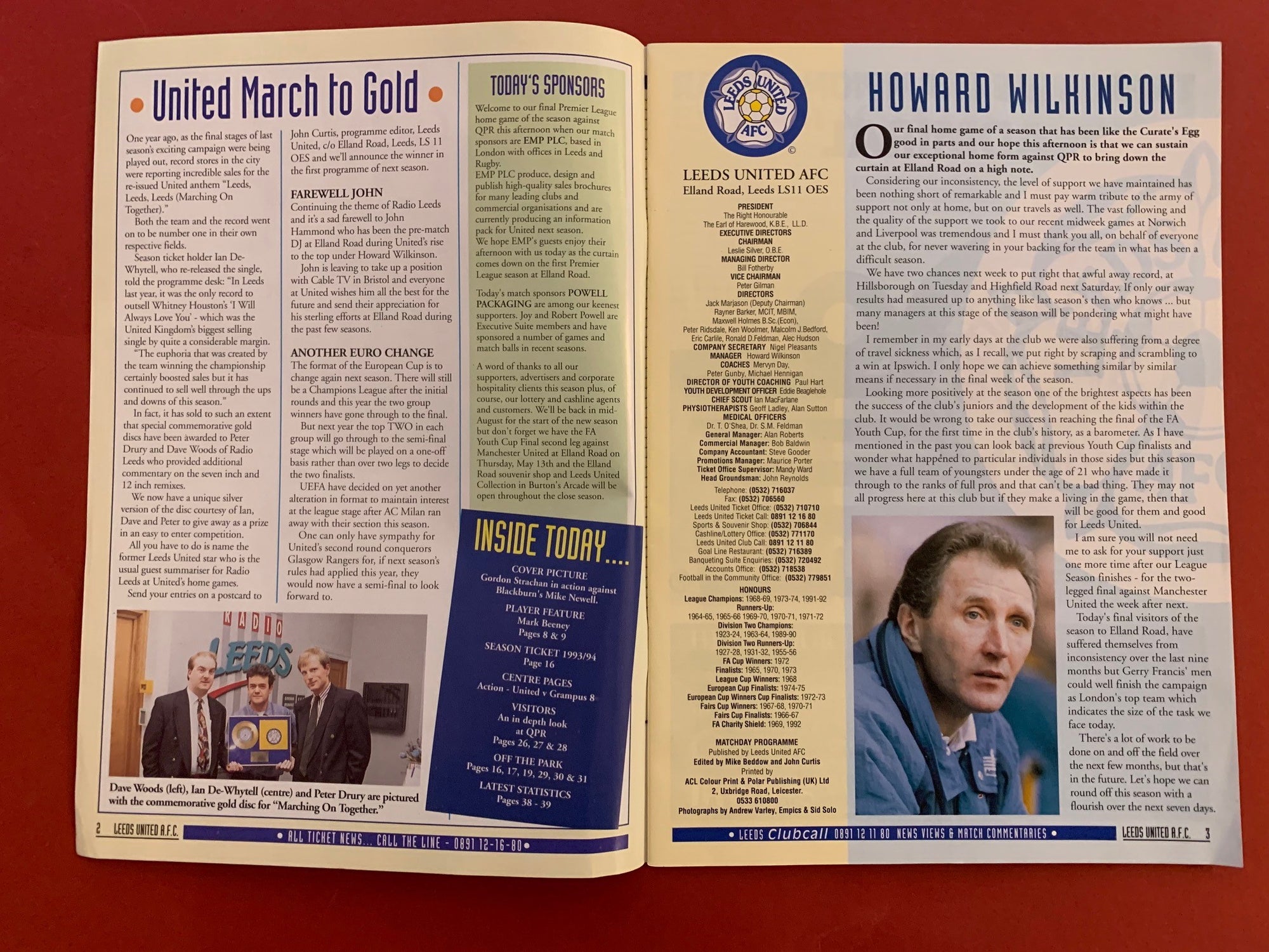 1993 - 1.5 L LEEDS UNITED VS QUEENS PARK RANGERS