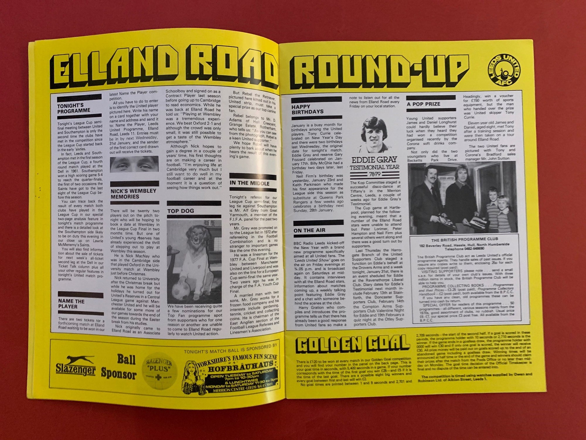 1979-24.1- LEEDS UNITED VS SOUTHAMPTON - LEAGUE CUP SEMI FINAL