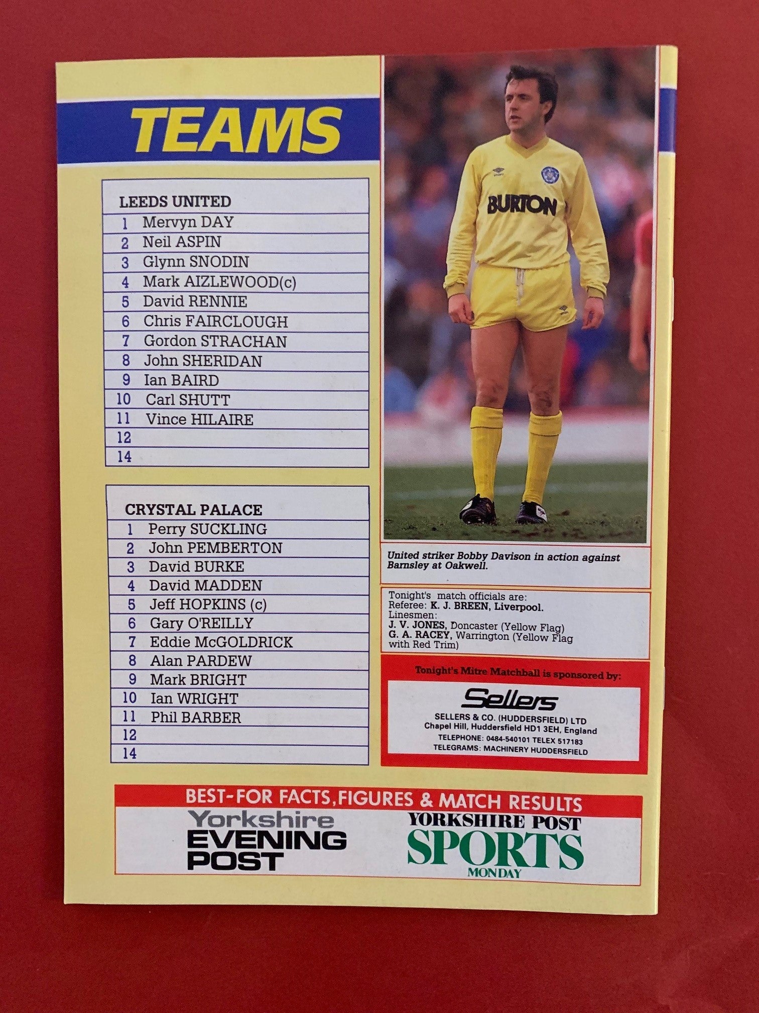 1989-5.4 - LEEDS UNITED VS CRYSTAL PALACE
