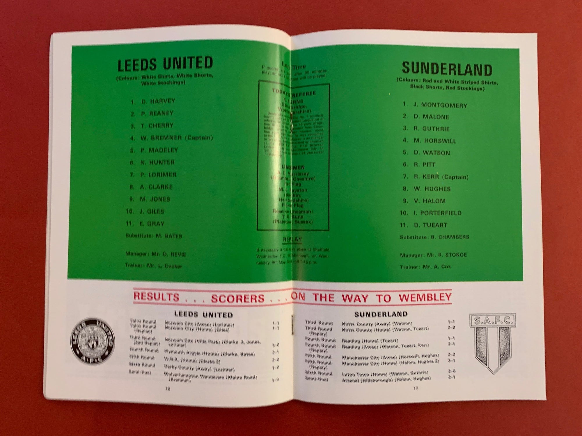 1973-5.5- LEEDS UNITED VS SOUTHAMPTON - FA-CUP FINALE PROGRAM