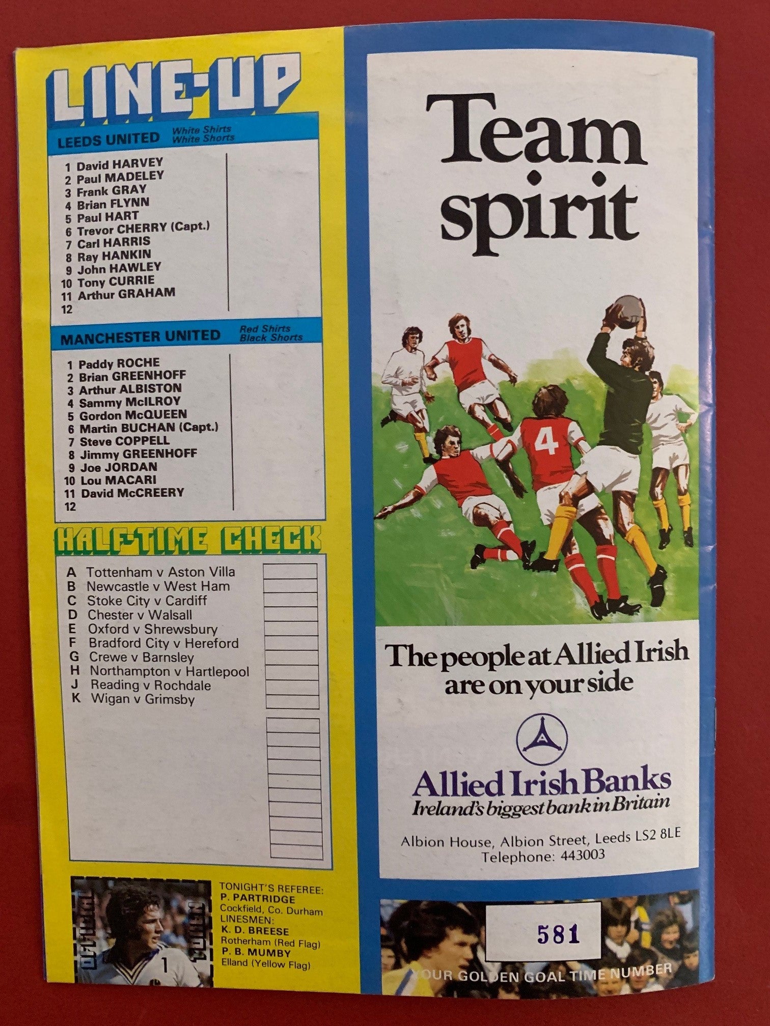 1978-23.8 - LEEDS UNITED VS MANCHESTER UNITED