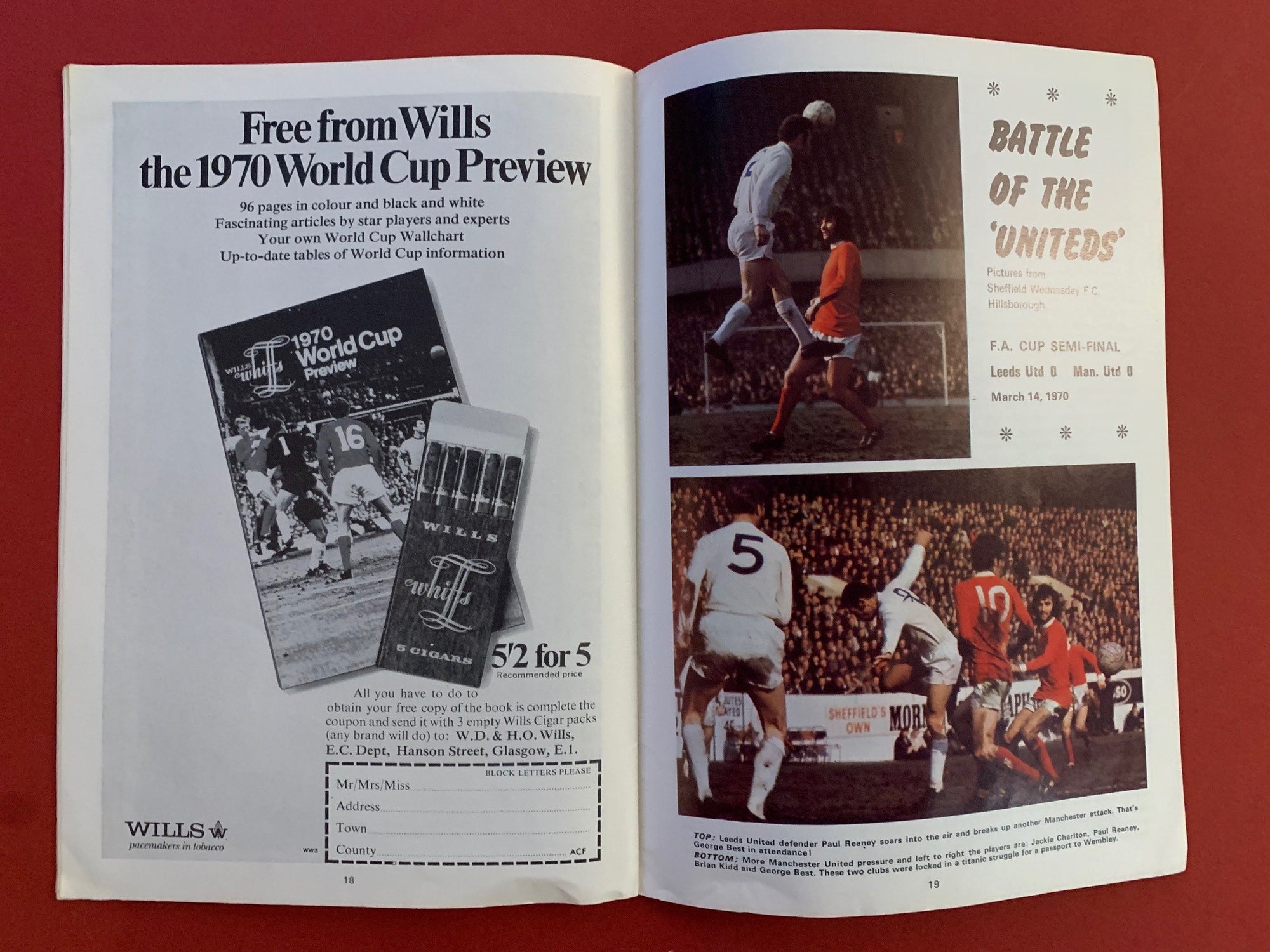 1970-11.4- CHELSEA VS LEEDS UNITED - FA-CUP FINALE PROGRAM