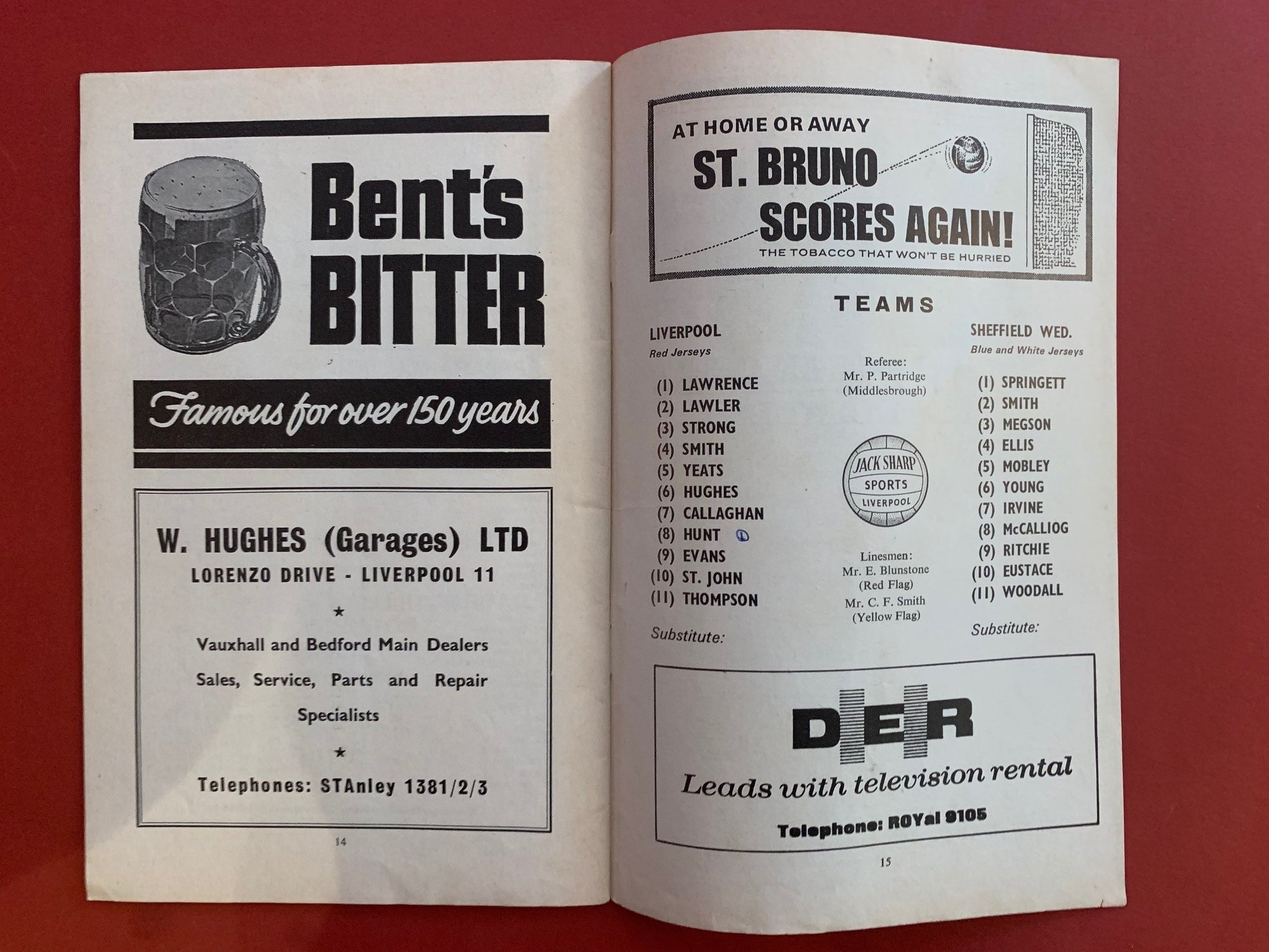 1969-1.2 - LIVERPOOL VS SHEFFIELD WEDNESDAY