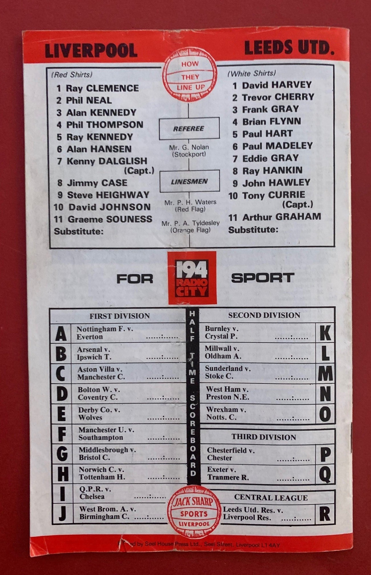 1978-4.11 - LIVERPOOL VS LEEDS UNITED