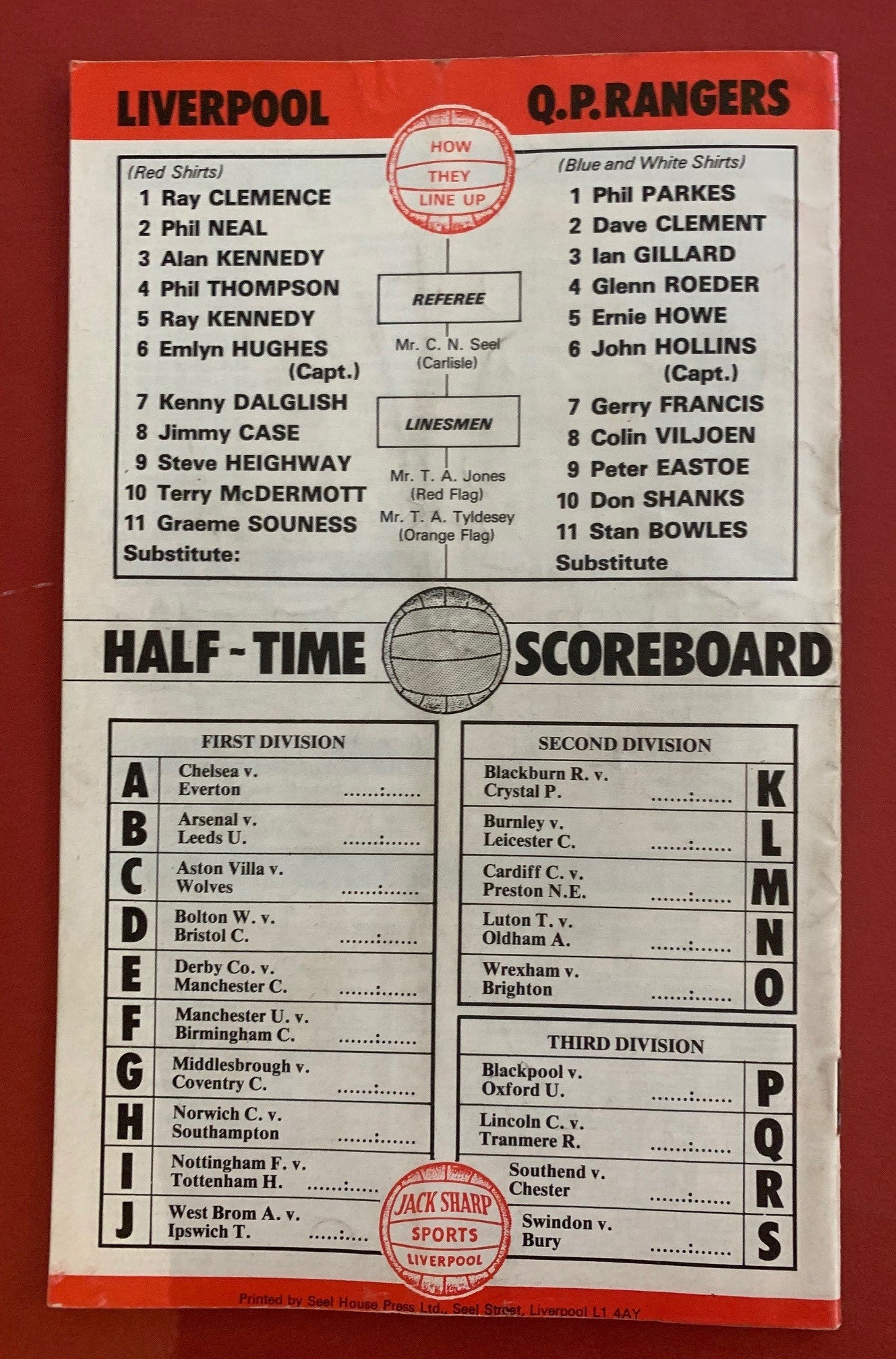 1978-18.8 - LIVERPOOL VS QUEENS PARK RANGERS