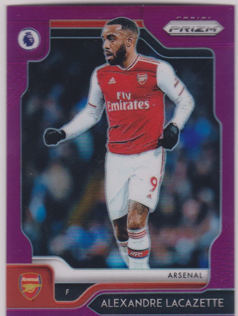 #/099-PURPLE. 135. ALEXANDRE LACAZETTE - ARSENAL - PURPLE PRIZM - CARD 65 OF 99