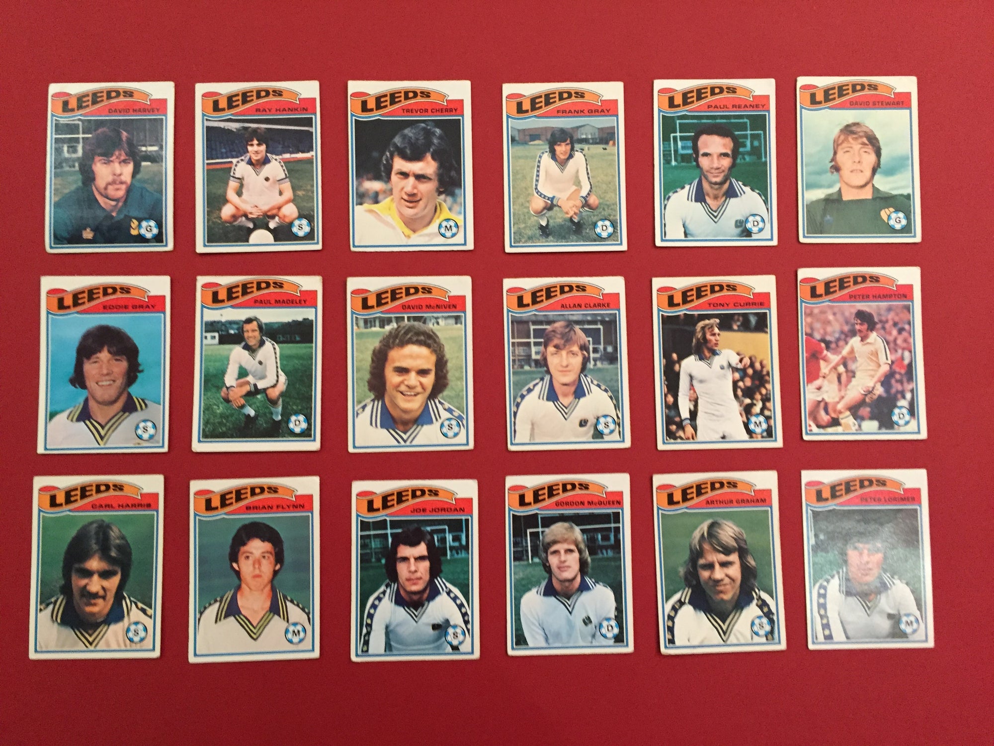 000. LEEDS UNITED - KOMPLETT SETT MED FOTBALLKORT FRA TOPPS 1978/79