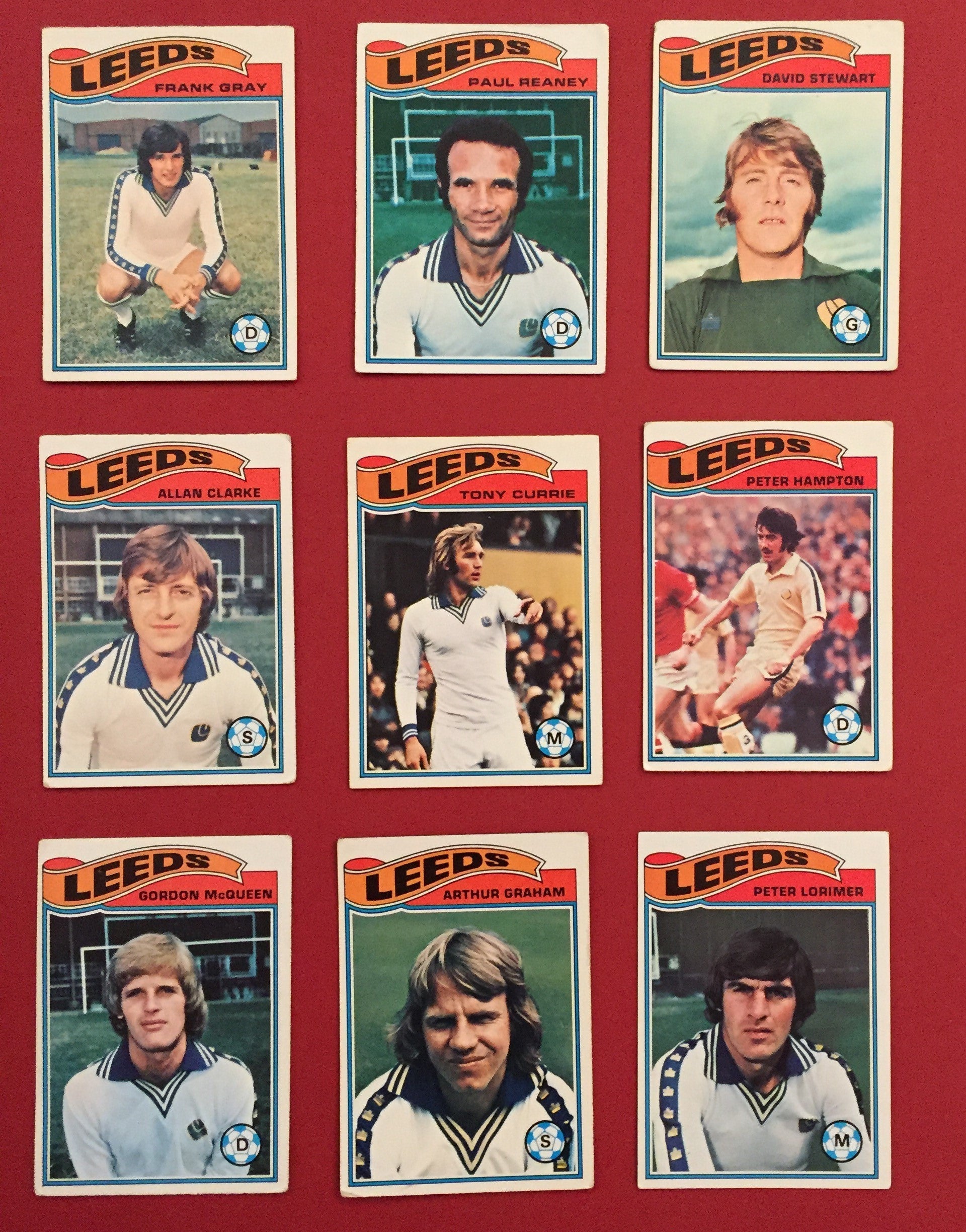 000. LEEDS UNITED - KOMPLETT SETT MED FOTBALLKORT FRA TOPPS 1978/79