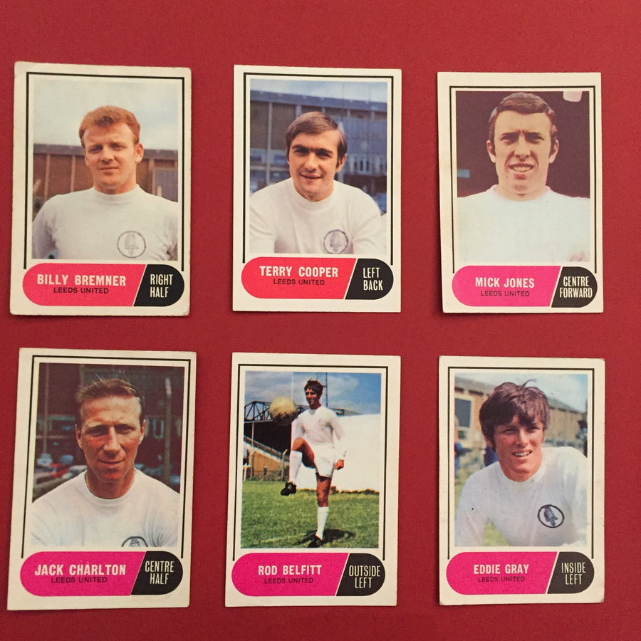 000. LEEDS UNITED  - KOMPLETT SETT MED FOTBALLKORT FRA A&BC 1969/70