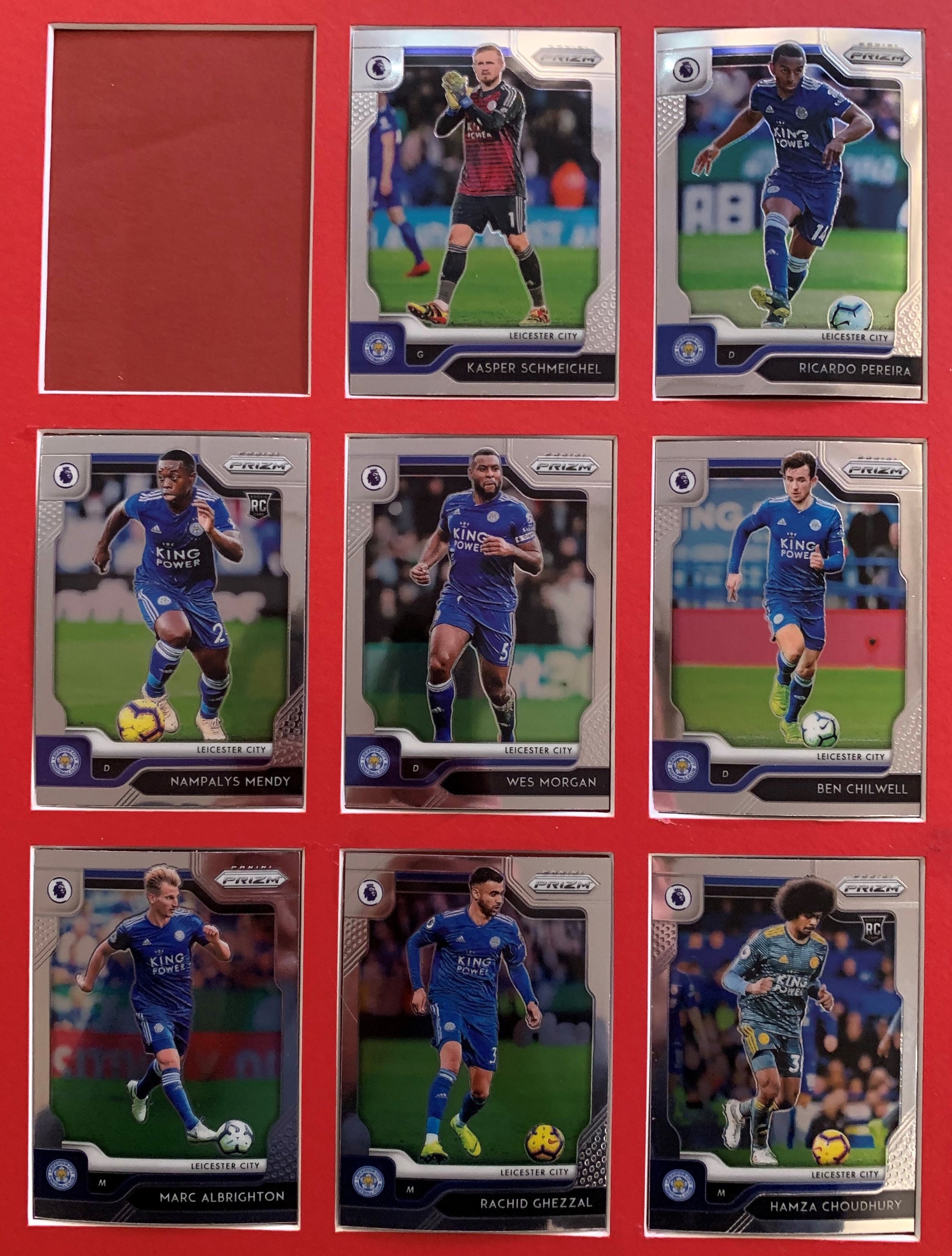 000. LEICESTER CITY KOMPLETT SETT MED PANINI PRIZM PREMIER LEAGUE 2019/20