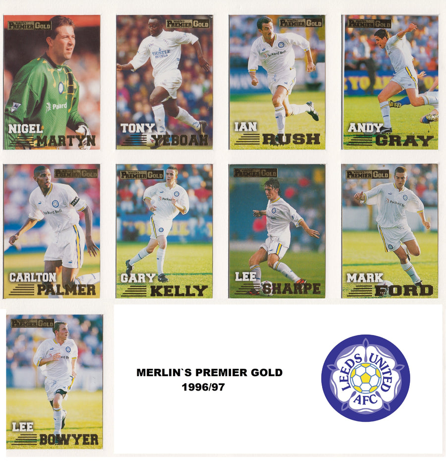 000. LEEDS UNITED - KOMPLETT SETT MERLIN`S PREMIER GOLD 1996/97