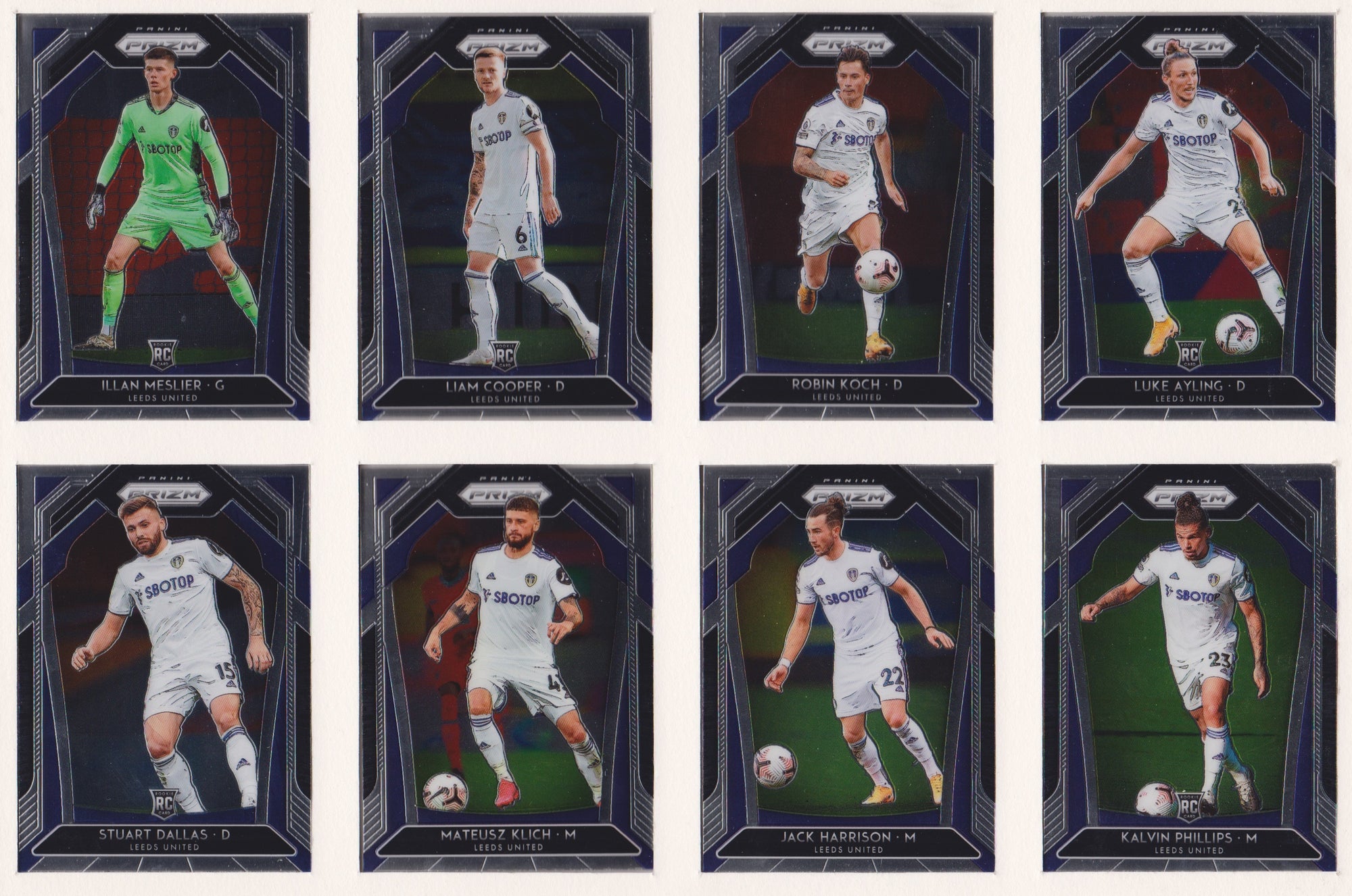 LEEDS UNITED - KOMPLETT SETT MED PANINI PRIZM PREMIER LEAGUE 2020/21