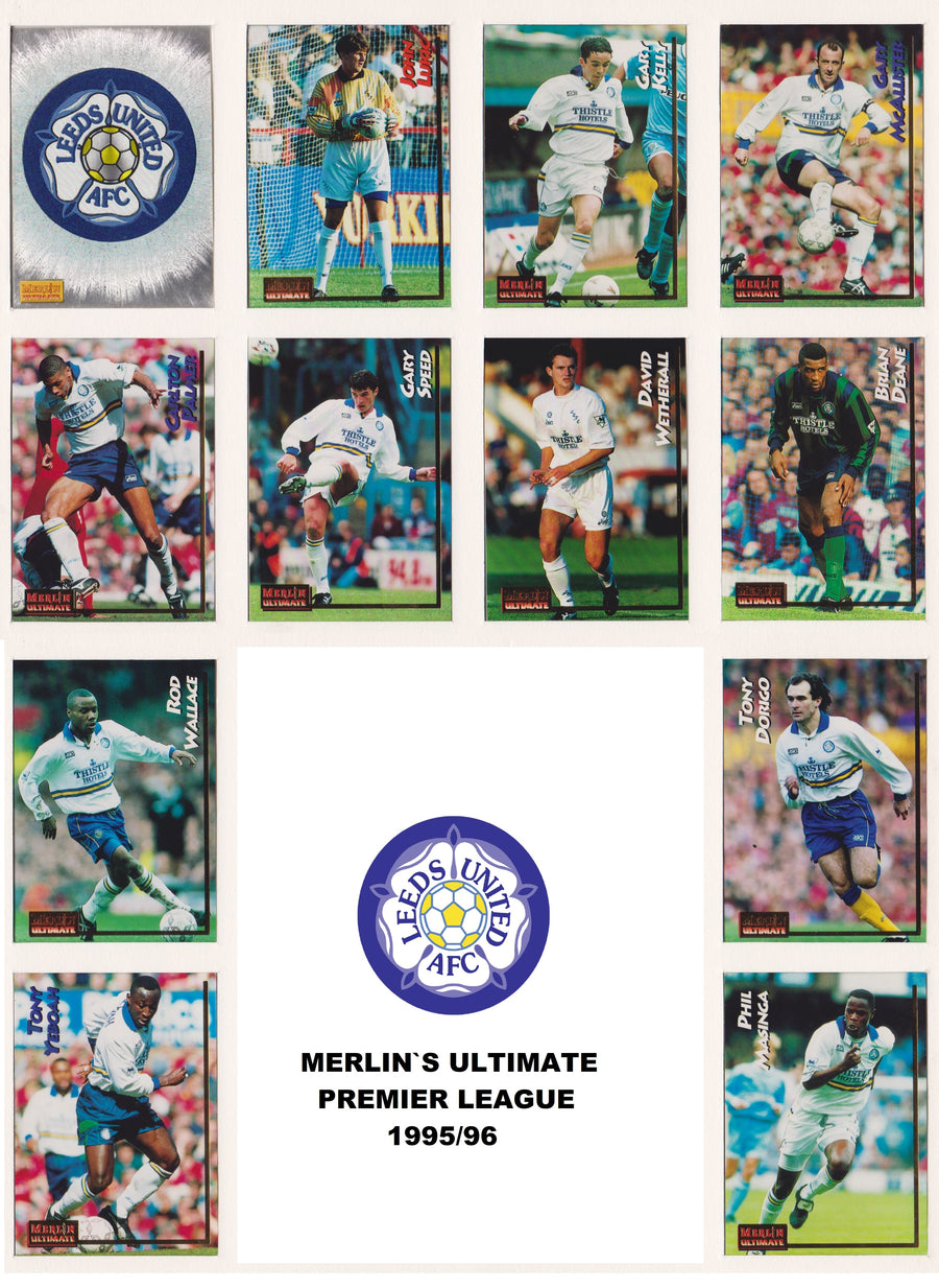 000. LEEDS UNITED - KOMPLETT SETT MERLIN`S ULTIMATE 1995/96