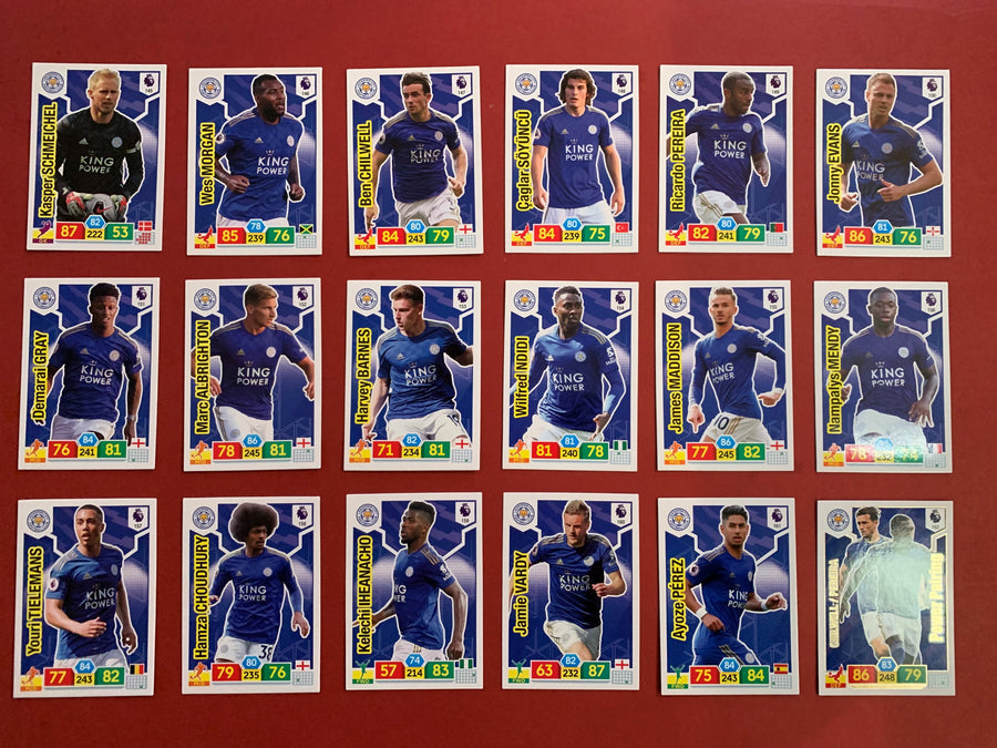 000. LEICESTER CITY- KOMPLETT SETT PANINI PREMIER LEAGUE ADRENALYN 2019/20