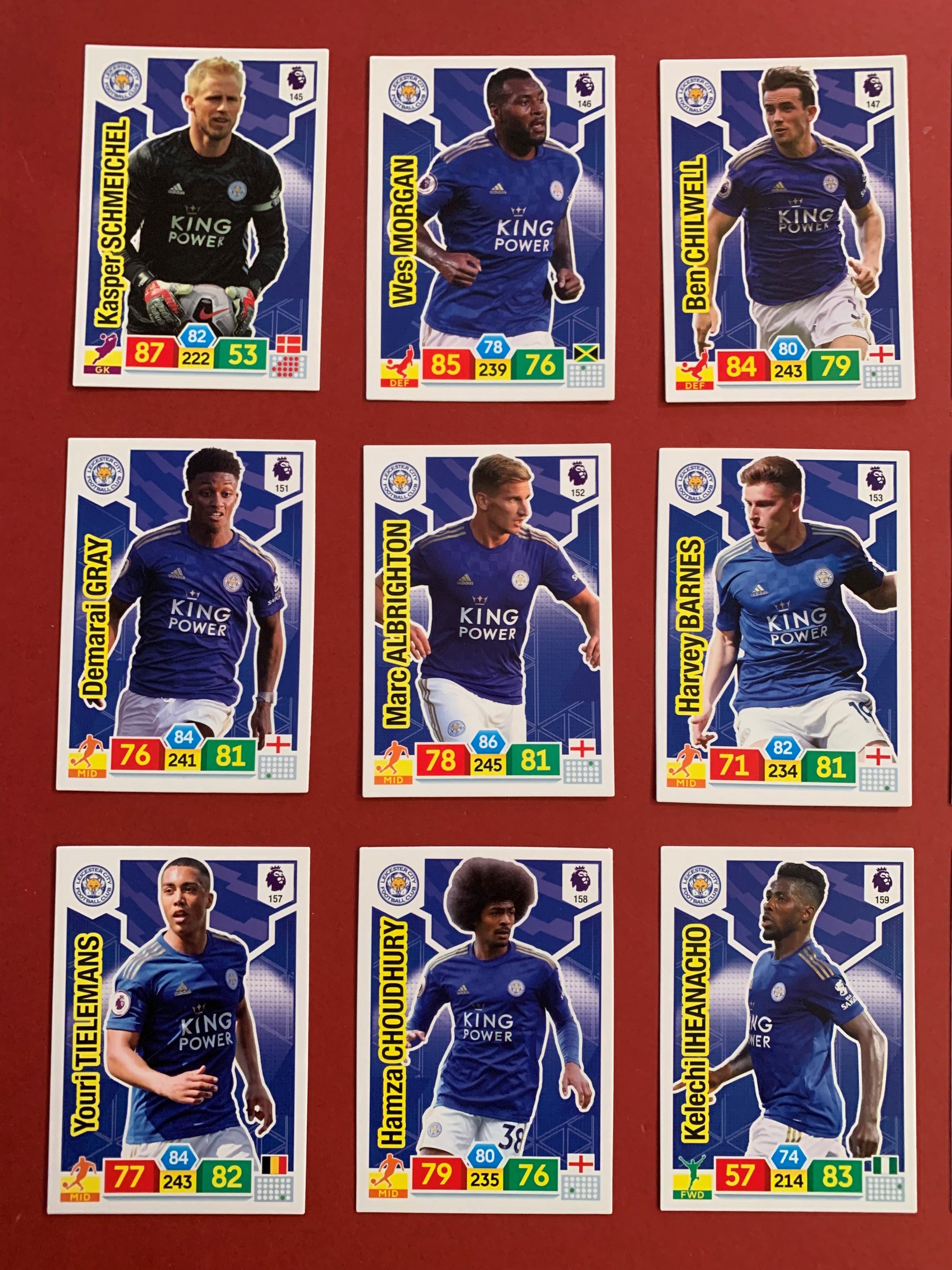 000. LEICESTER CITY- KOMPLETT SETT PANINI PREMIER LEAGUE ADRENALYN 2019/20