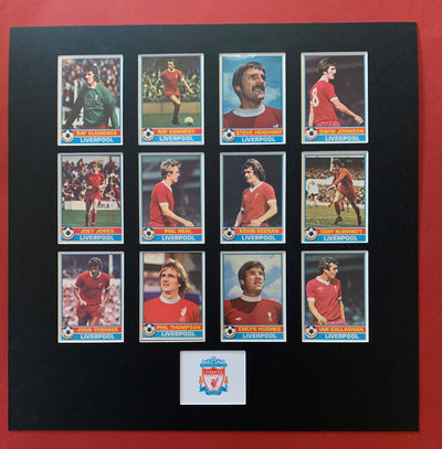 LIVERPOOL FOTBALLKORTMONTASJE FRA 1977/78 - RED BACKS