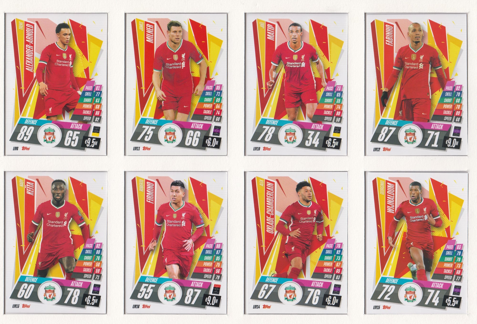 LIVERPOOL KOMPLETT SETT MED TOPPS CHAMPIONS LEAGUE 2020/21
