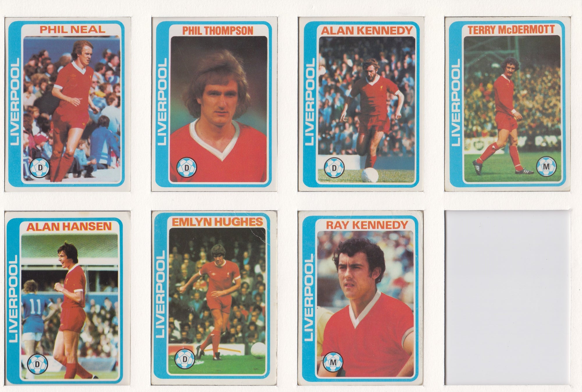 000. LIVERPOOL - KOMPLETT SETT MED FOTBALLKORT FRA TOPPS 1979/80
