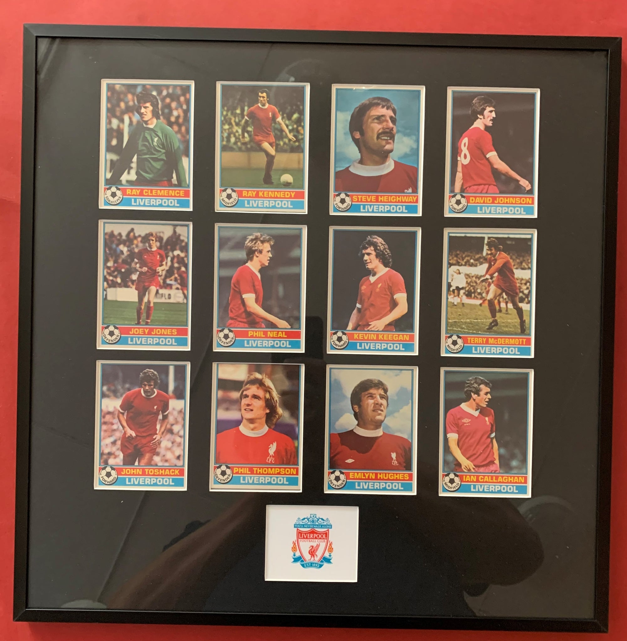 LIVERPOOL FOTBALLKORTMONTASJE FRA 1977/78 - RED BACKS