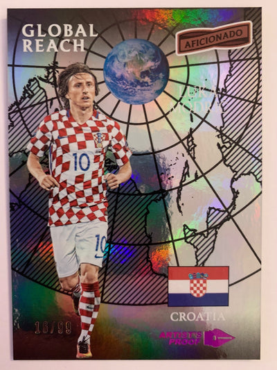 LUKA MODRIC - CROATIA - PANINI AFICIONADO - GLOBAL REACH #99