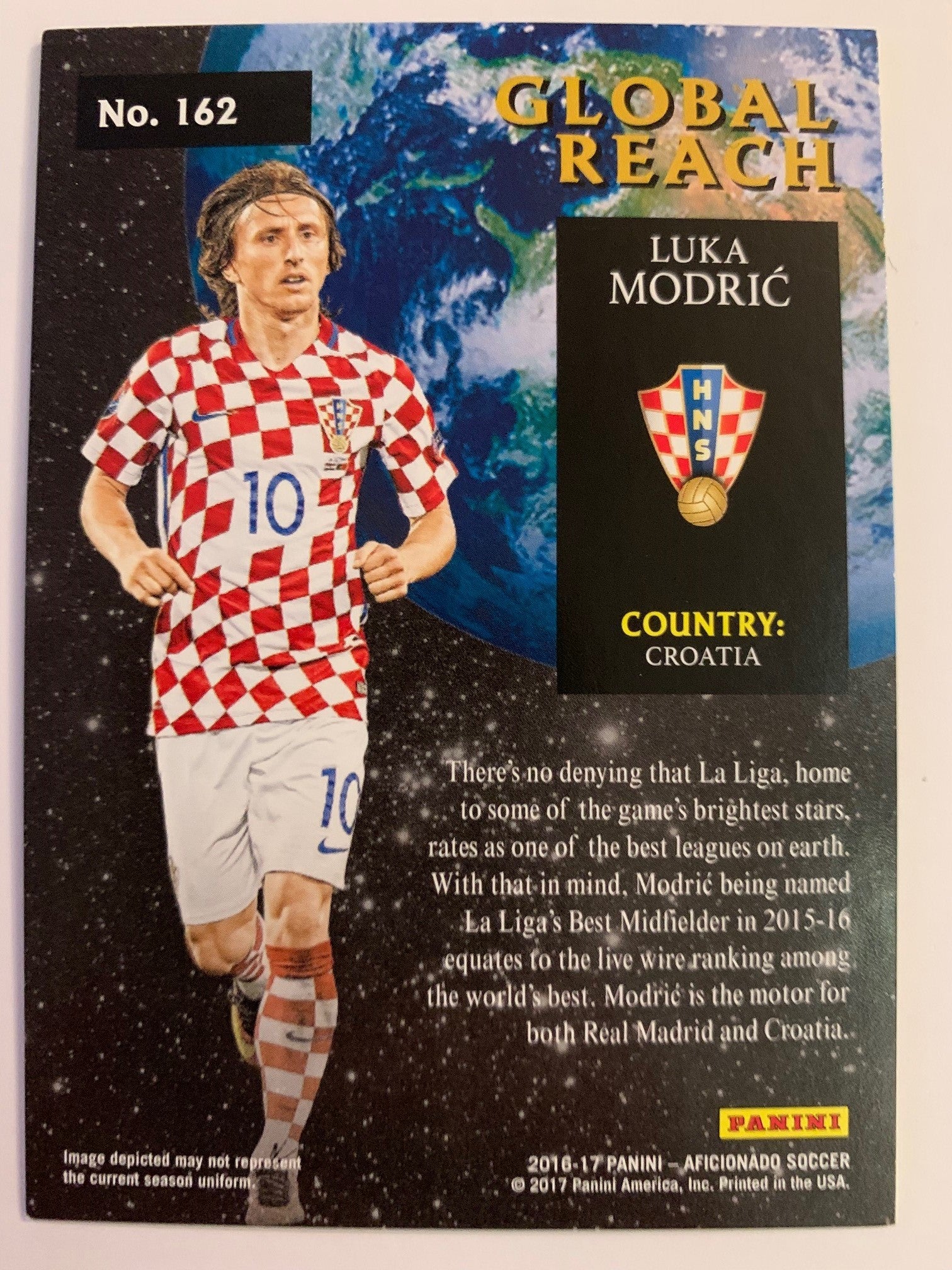 LUKA MODRIC - CROATIA - PANINI AFICIONADO - GLOBAL REACH #99