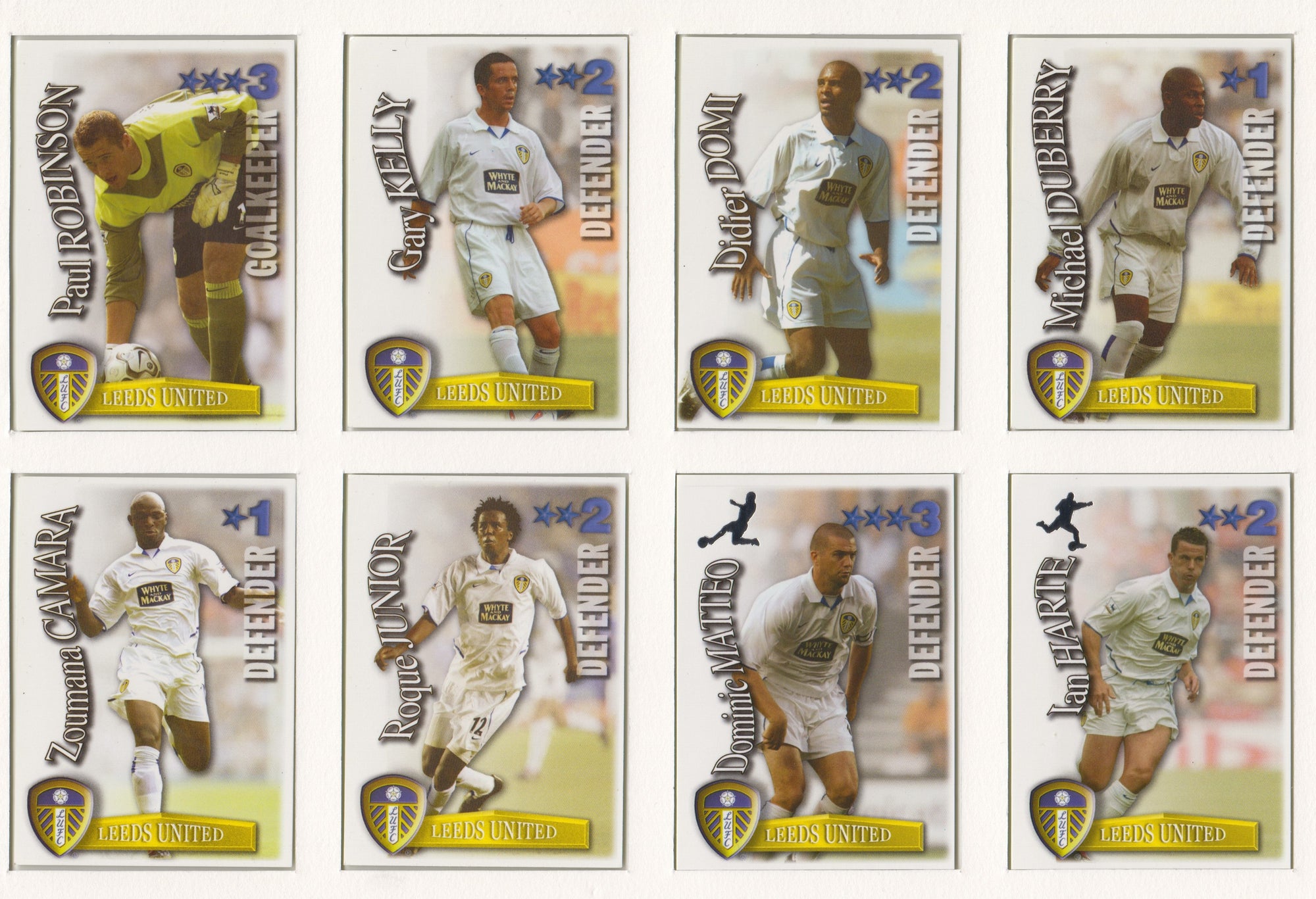 000. LEEDS UNITED - KOMPLETT SETT MED SHOOT OUT PREMIER LEAGUE 2003/04