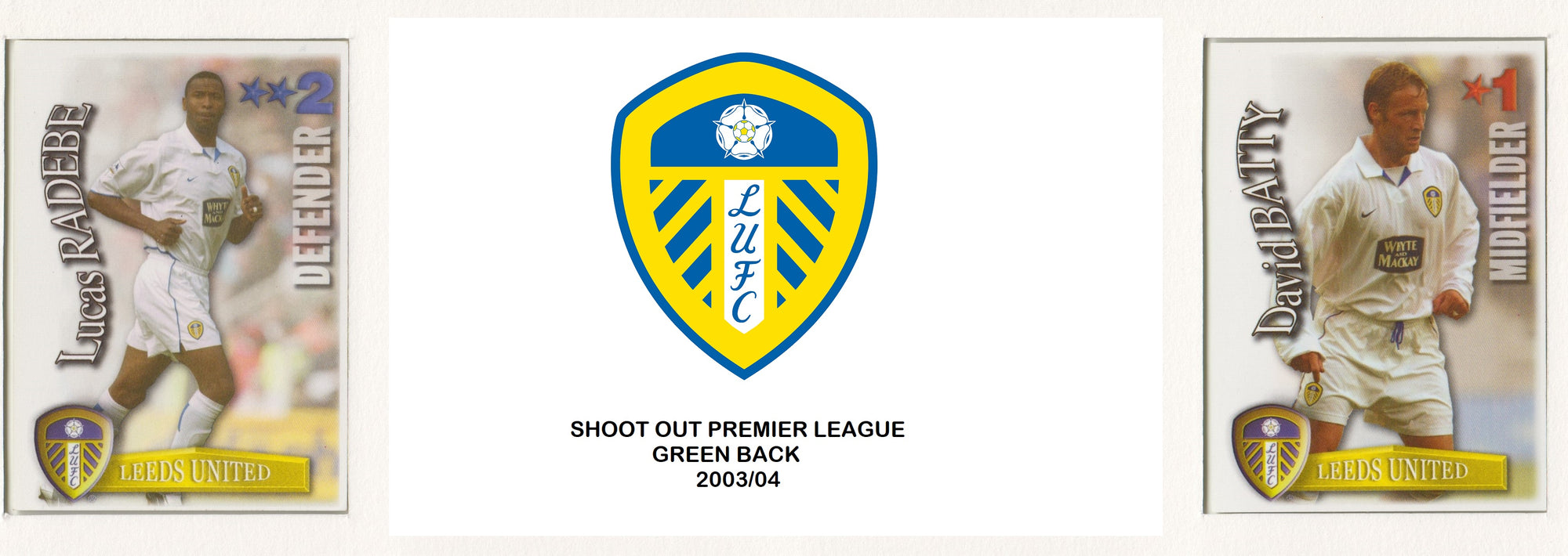 000. LEEDS UNITED - KOMPLETT SETT MED SHOOT OUT PREMIER LEAGUE 2003/04