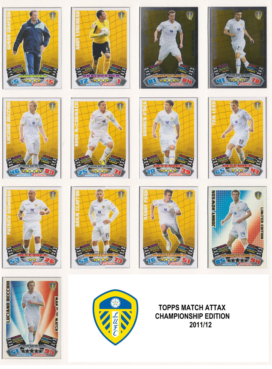 000. LEEDS UNITED - TOPPS MATCH ATTAX CHAMPIONSHIP EDITION 2011/12