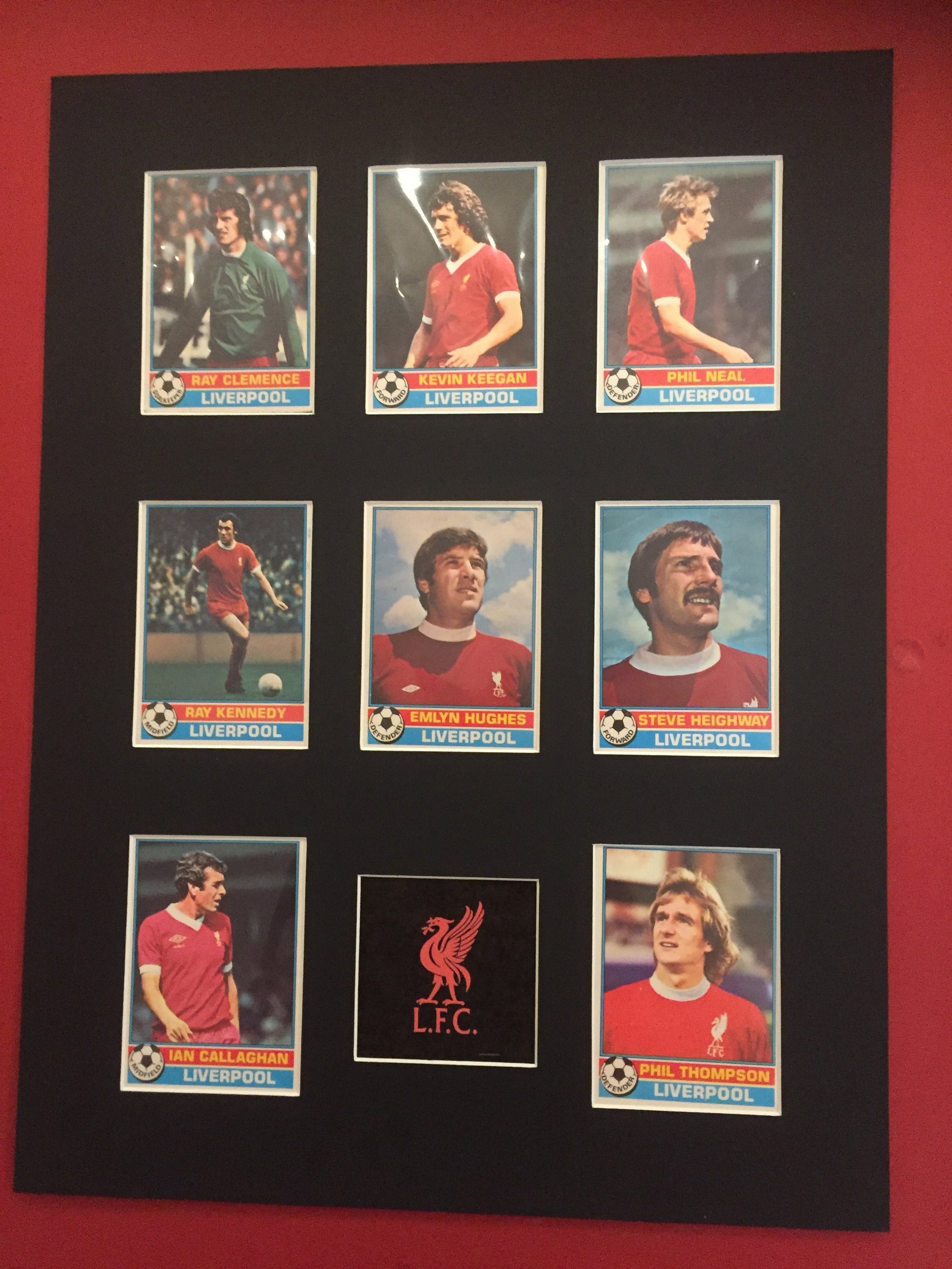 LIVERPOOL FOTBALLKORT MONTASJE FRA SESONGEN 1977/78