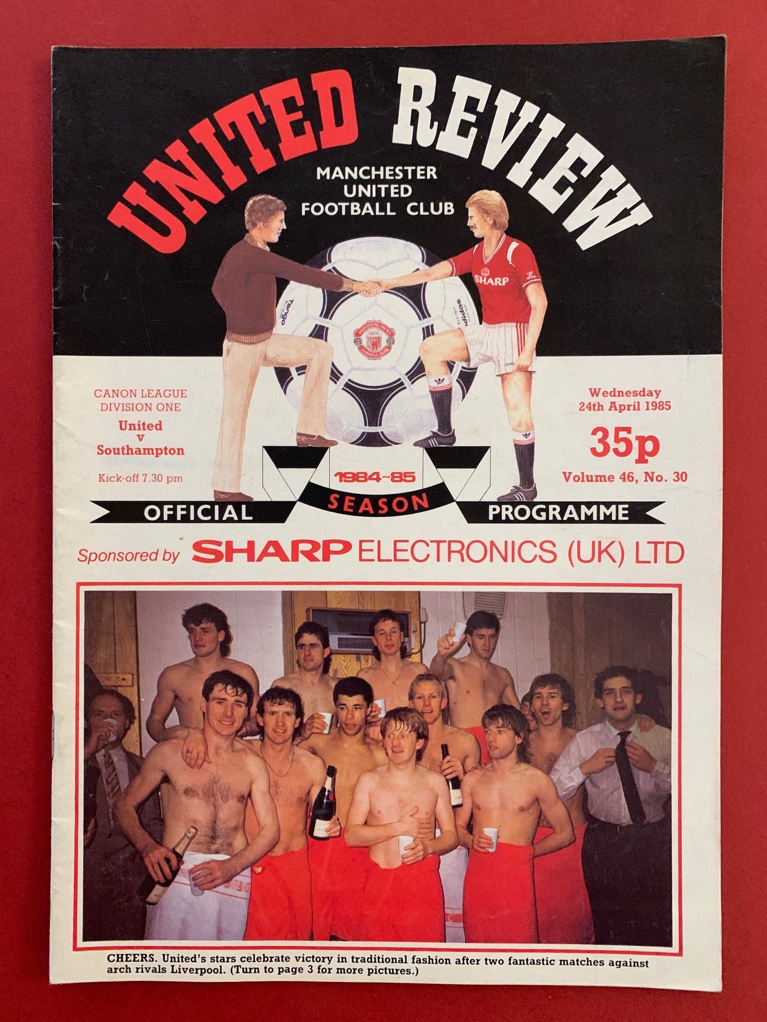 1985-24.4 - MANCHESTER UNITED VS SOUTHAMPTON