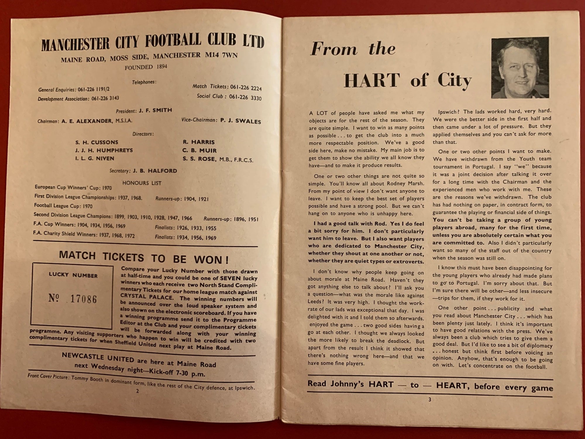 1973-14.04  - MANCHESTER CITY VS SHEFFIELD UNITED