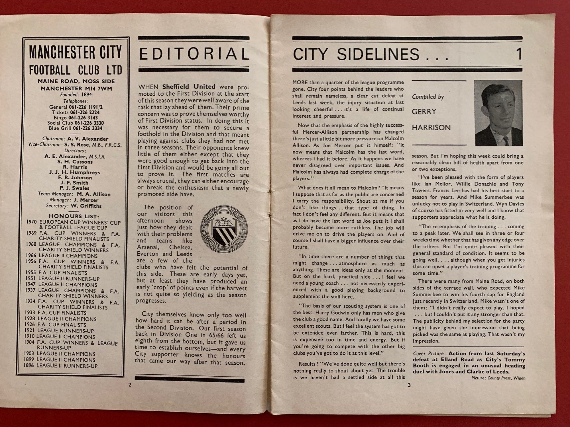 1971-23.10 - MANCHESTER CITY VS SHEFFIELD UNITED