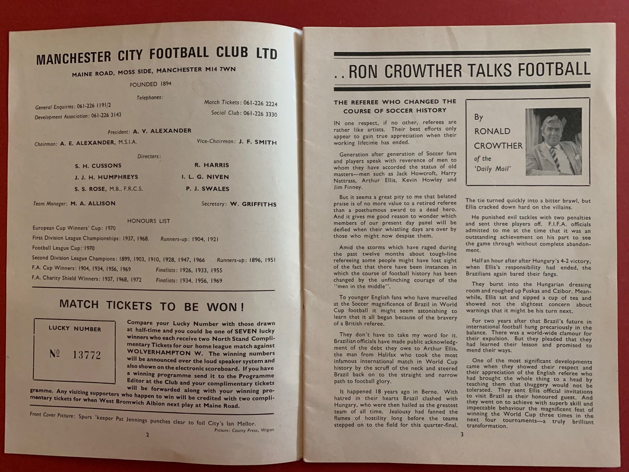 1972-30.09  - MANCHESTER CITY VS WEST BROMWICH ALBION