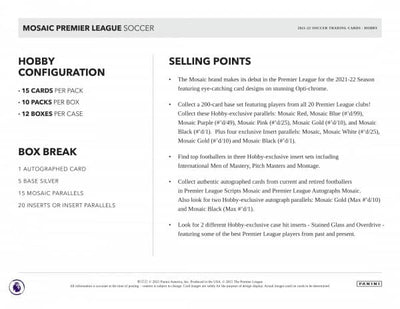 PANINI MOSAIC PREMIER LEAGUE 2021/22 - HOBBYBOX