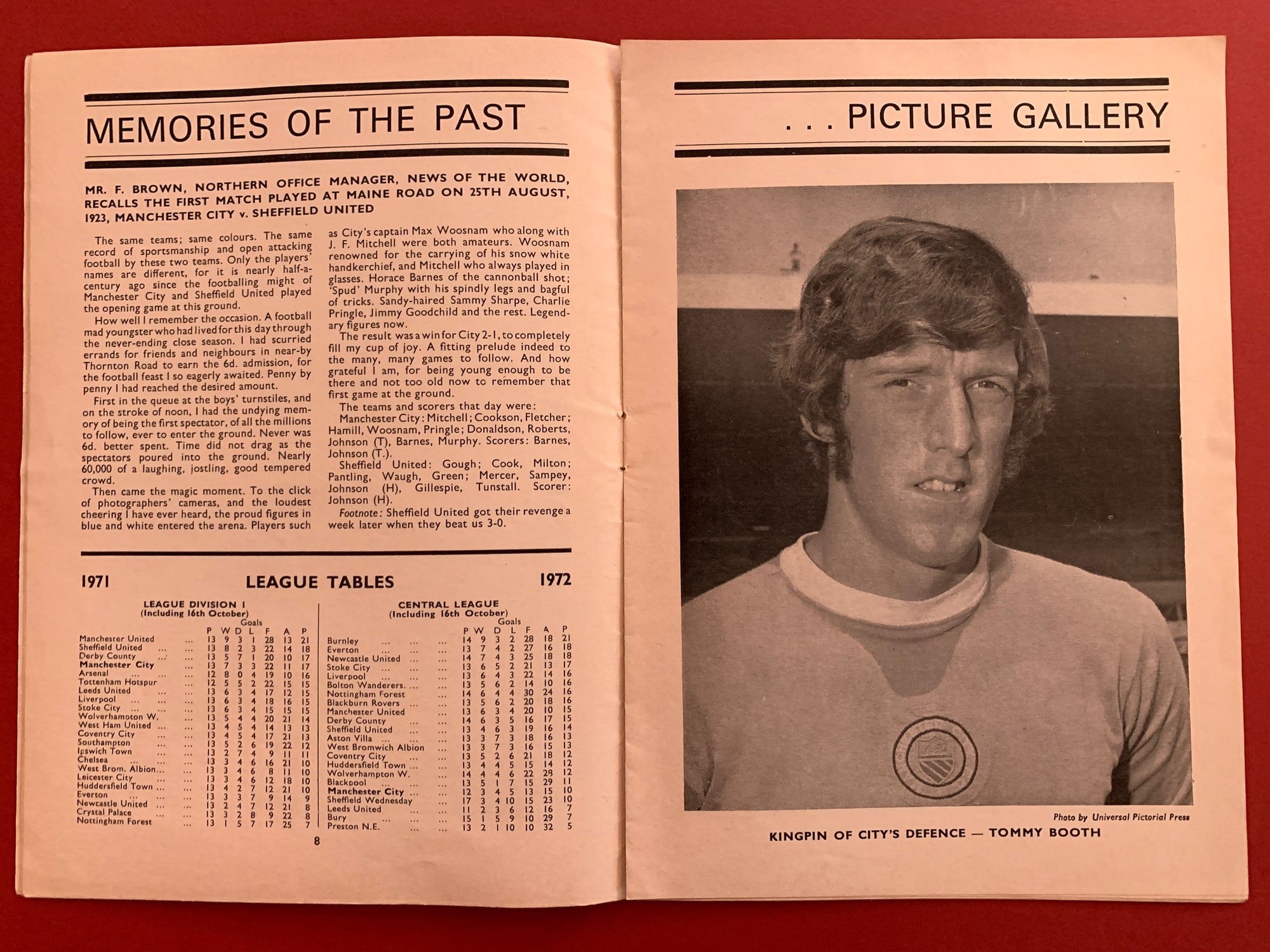 1971-23.10 - MANCHESTER CITY VS SHEFFIELD UNITED