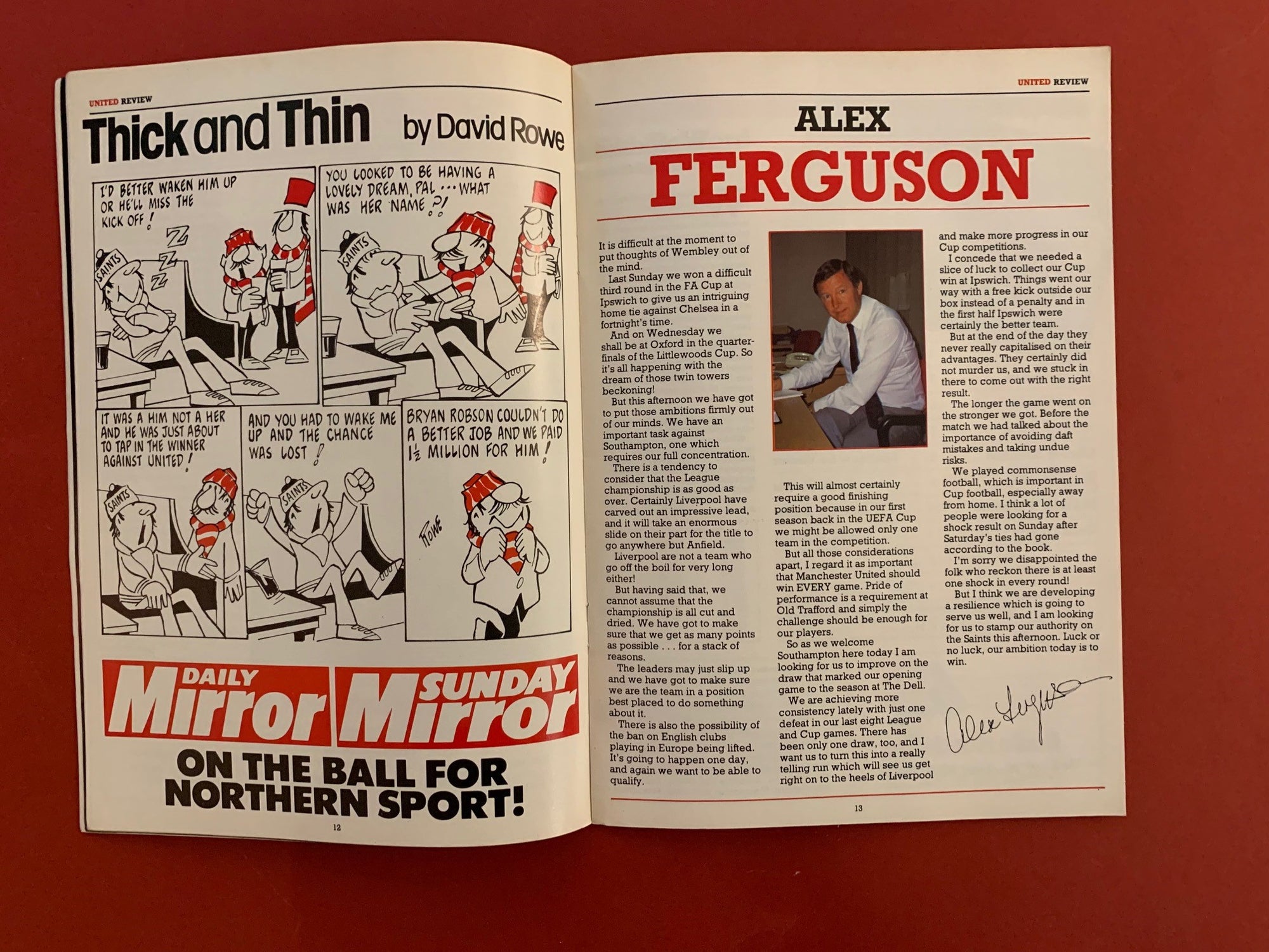 1988-16.1- MANCHESTER UNITED VS SOUTHAMPTON