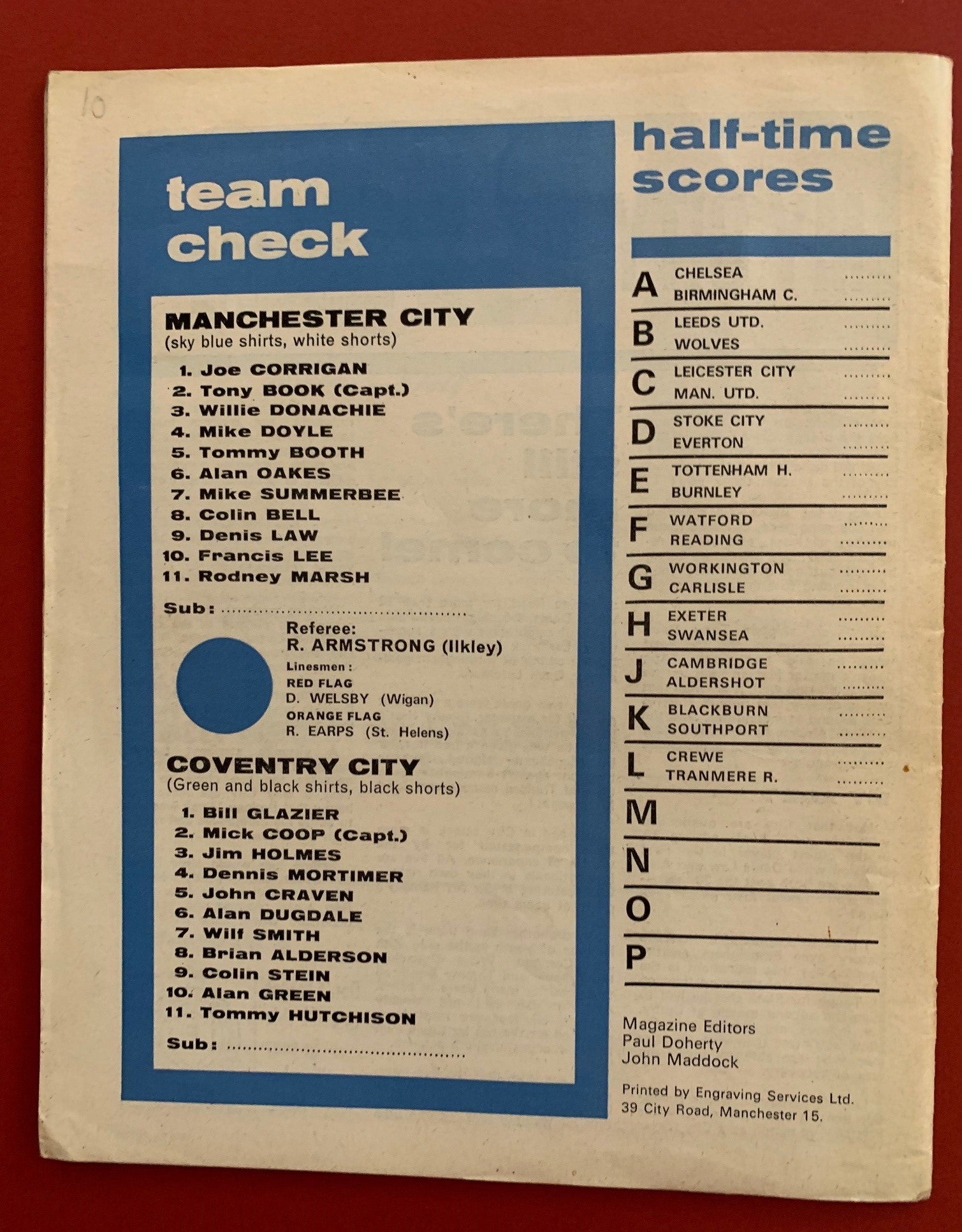 1973-05.09 - MANCHESTER CITY VS COVENTRY CITY
