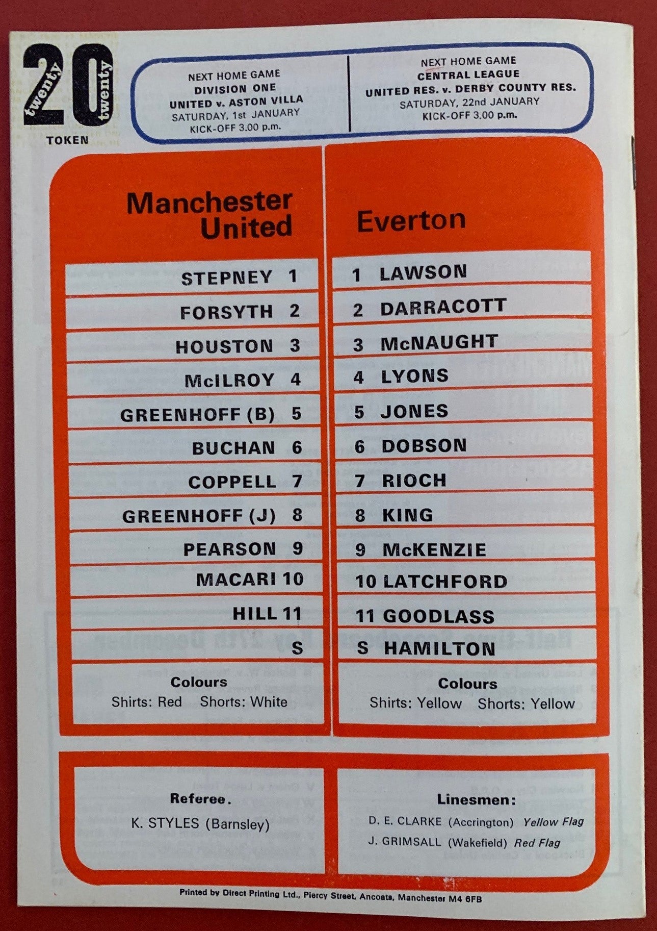 1976-27.12 - MANCHESTER UNITED VS EVERTON