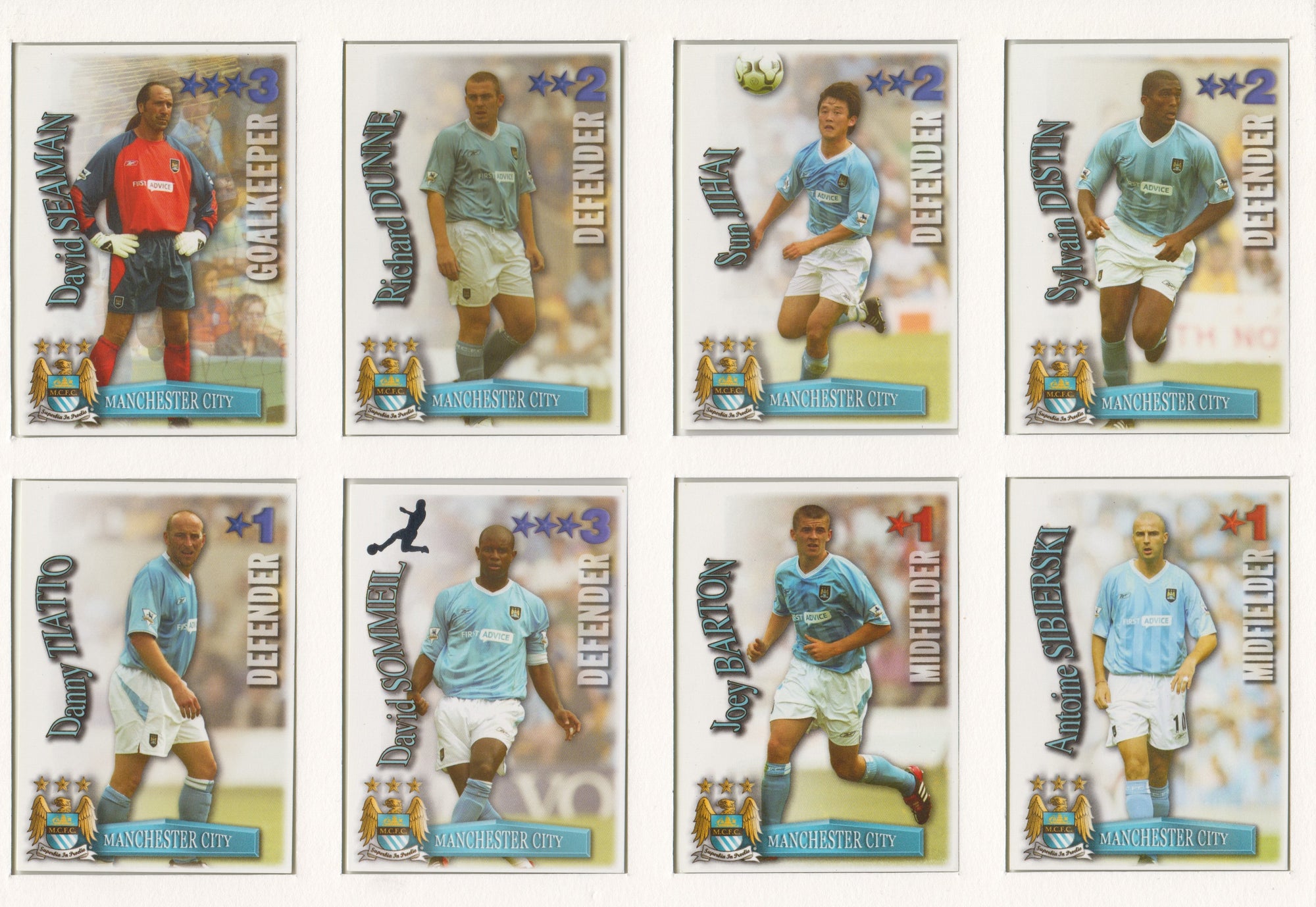 000. MANCHESTER CITY - KOMPLETT SETT MED SHOOT OUT PREMIER LEAGUE 2003/04