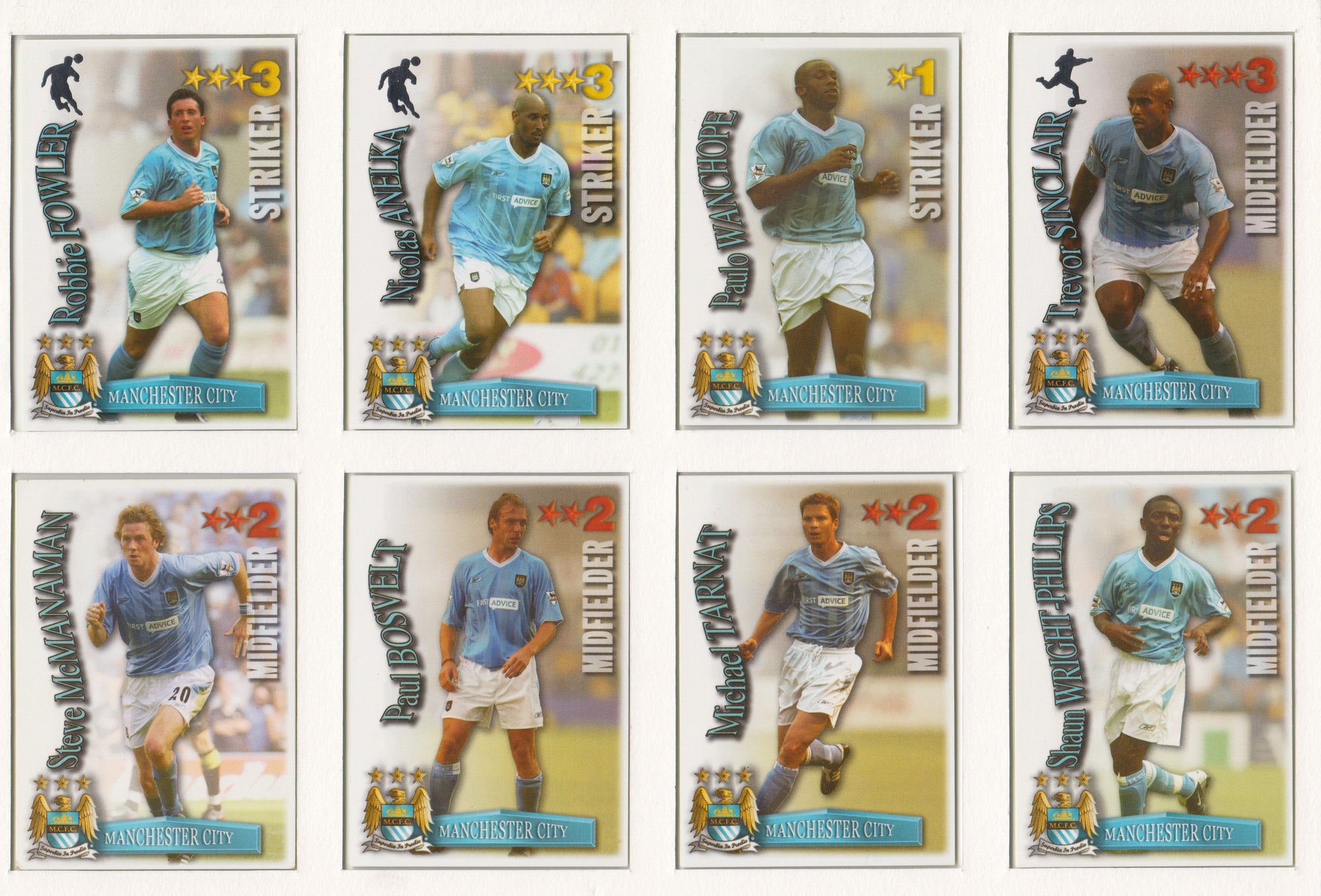 000. MANCHESTER CITY - KOMPLETT SETT MED SHOOT OUT PREMIER LEAGUE 2003/04