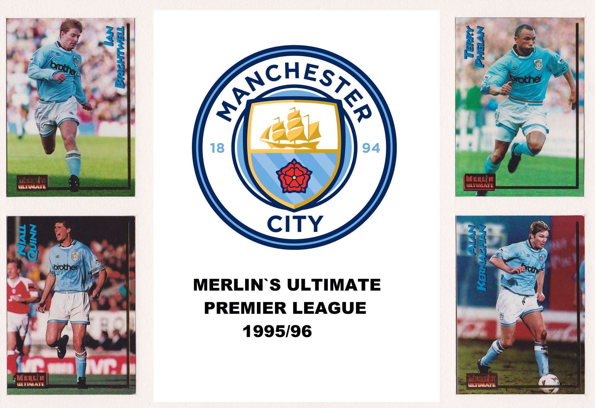 000. MANCHESTER CITY - KOMPLETT SETT MERLIN`S ULTIMATE 1995/96