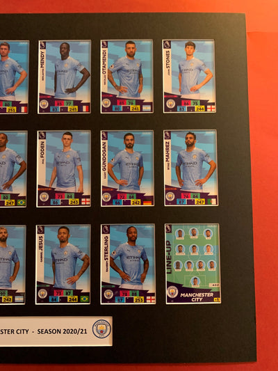 MANCHESTER CITY FOTBALLKORTMONTASJE FRA PREMIER LEAGUE SESONGEN 2020/21