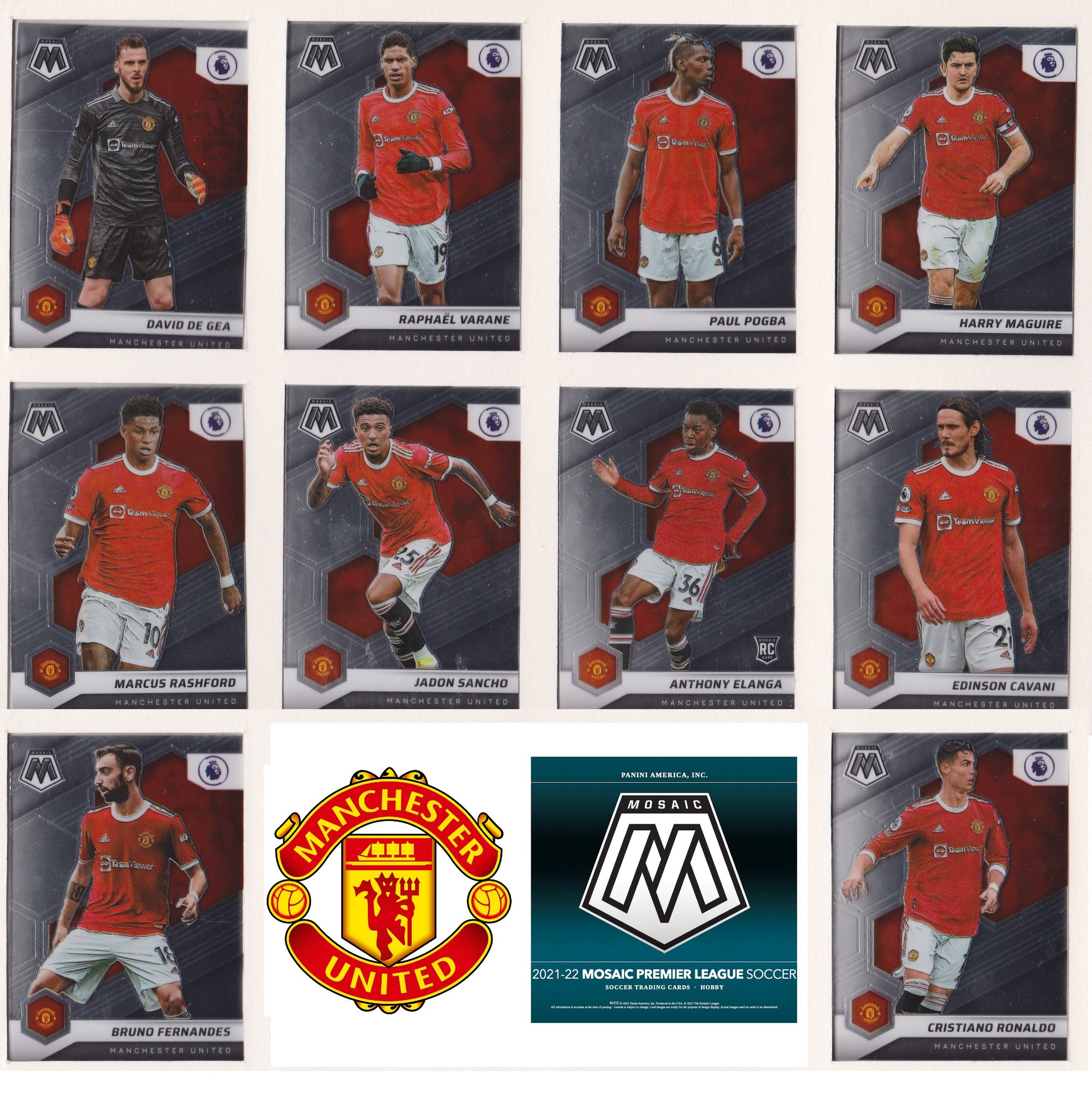 MANCHESTER UNITED - PANINI MOSAIC PREMIER LEAGUE 2021/22 - KOMPLETT LAGSETT