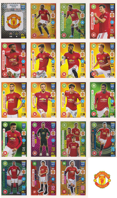 000. MANCHESTER UNITED KOMPLETT SETT MED PANINI FIFA 365 2021