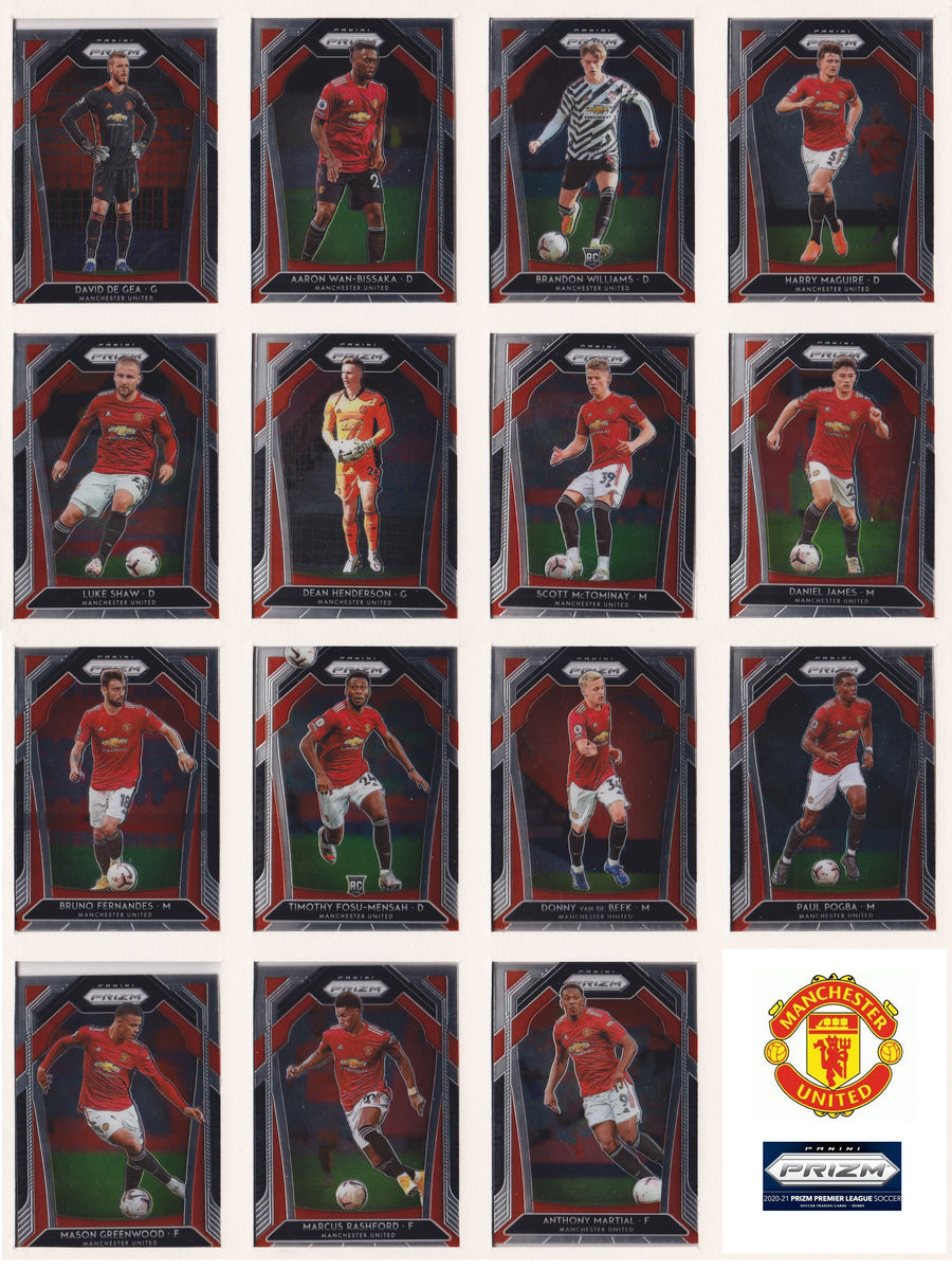 000. MANCHESTER UNITED - KOMPLETT SETT MED PANINI PRIZM PREMIER LEAGUE 2020/21