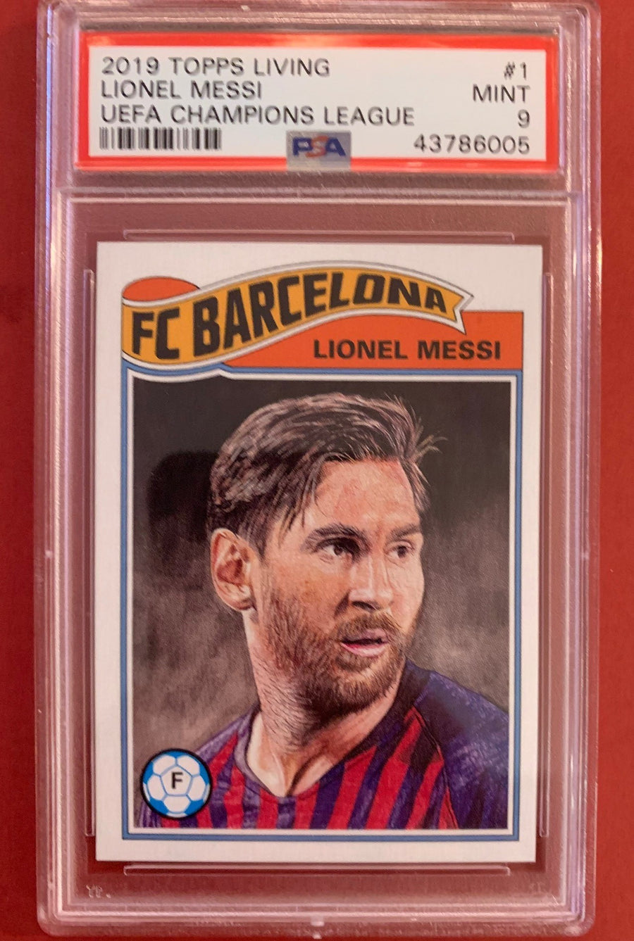 LIONEL MESSI - FC BARCELONA - PSA GRADERT - MINT 9 - TOPPS LIVING 2019